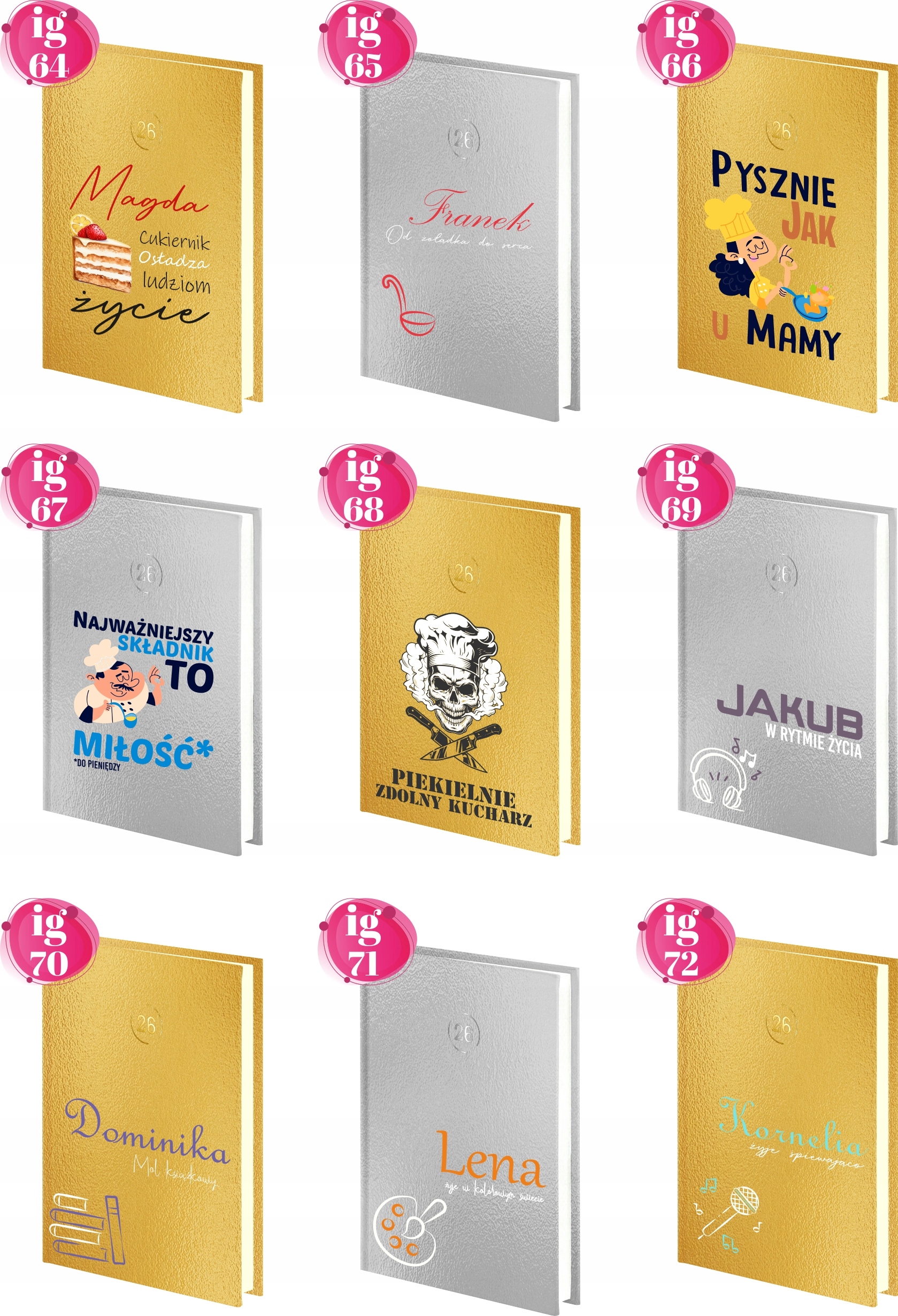 PLANER murarz tynkarz DZIENNY kalendarz książkowy A4 złoty srebrny