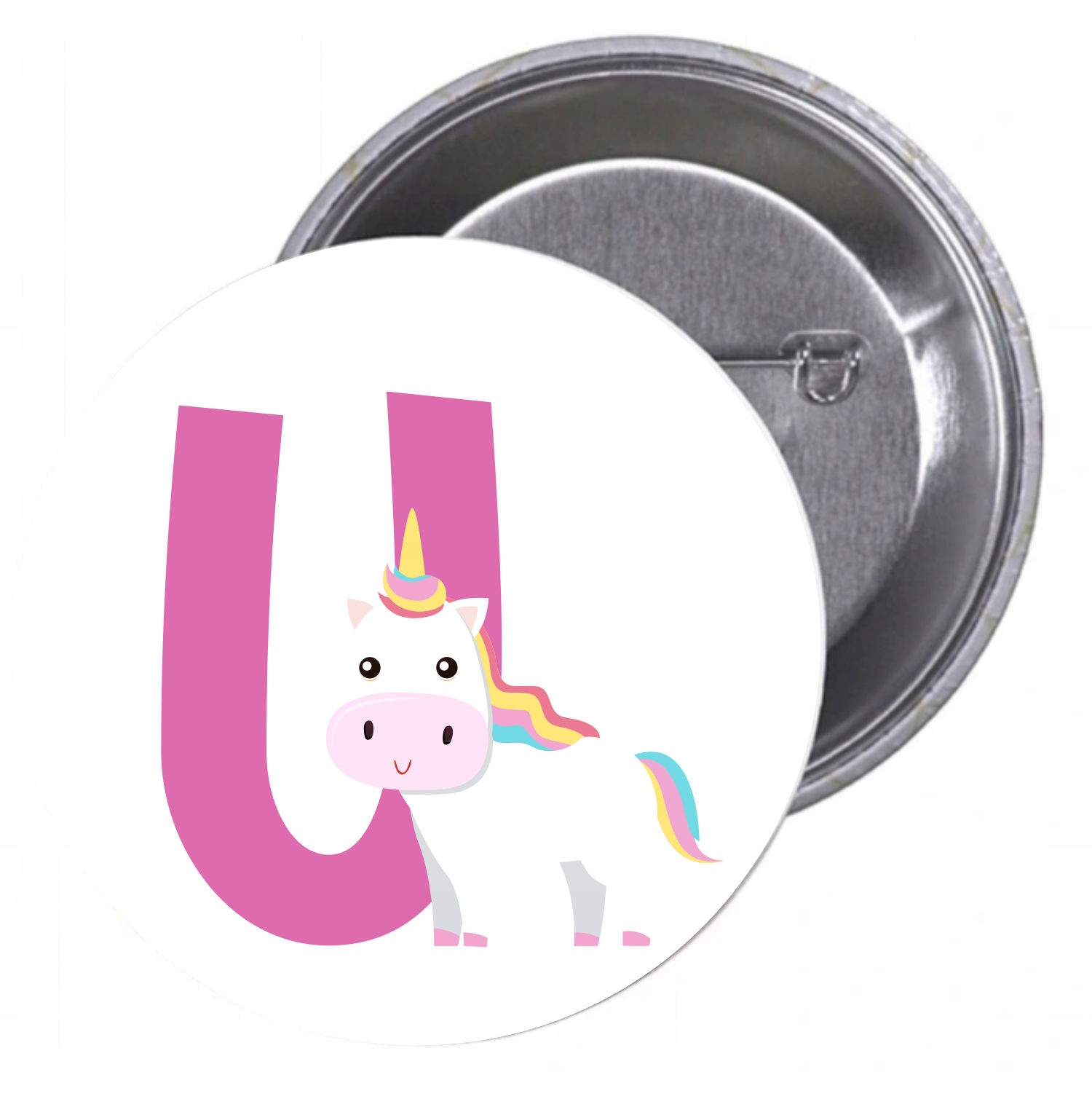 Przypinki buttony LITERKI DLA DZIECI - U