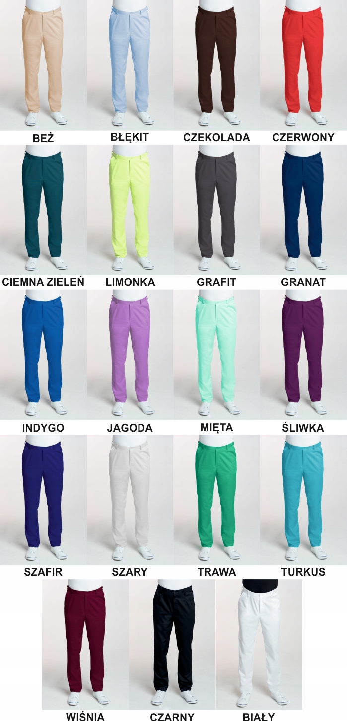 Spodnie męskie medyczne ochronne z HAFTOWANYM TWOIM LOGO napisem