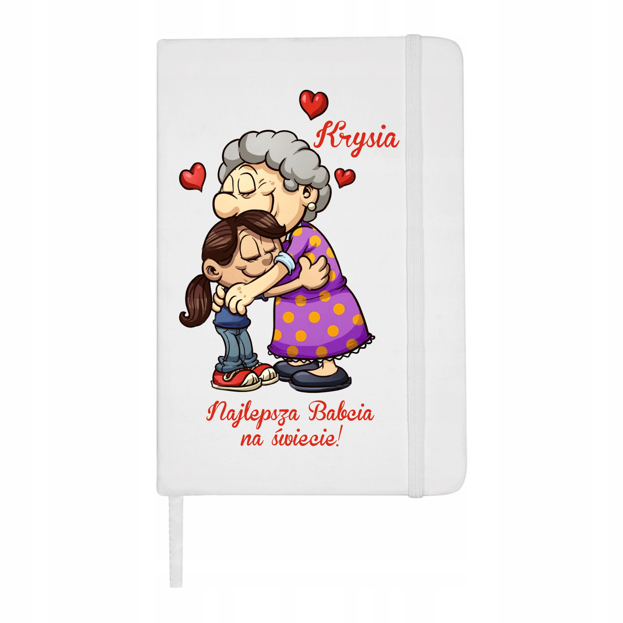 Noatnik A5 prezent na dzień babci kolory nadruk