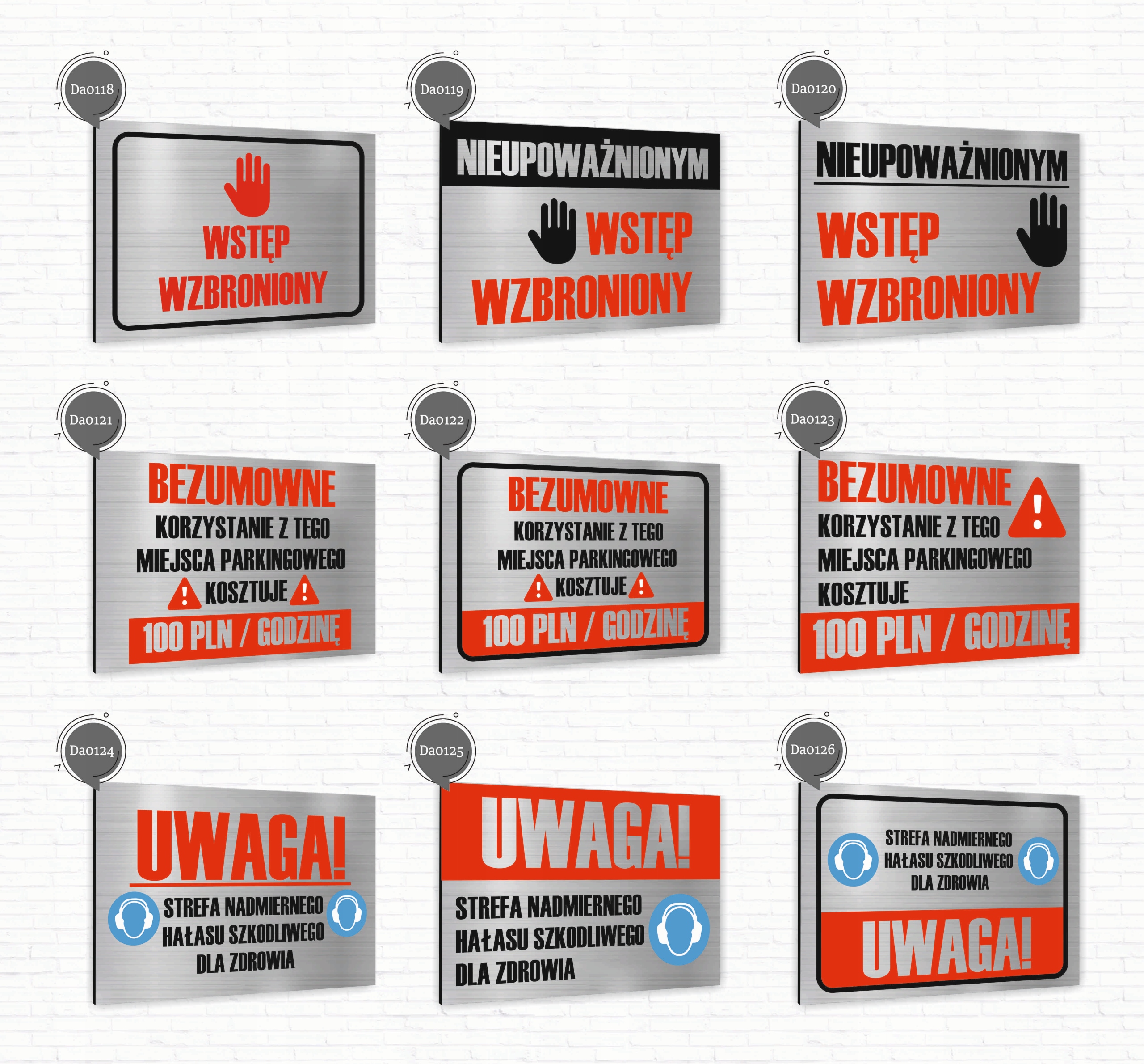Tabliczka znak informacyjny 30x20 DOWOLNY NAPIS Nierdzewna NADRUK UV