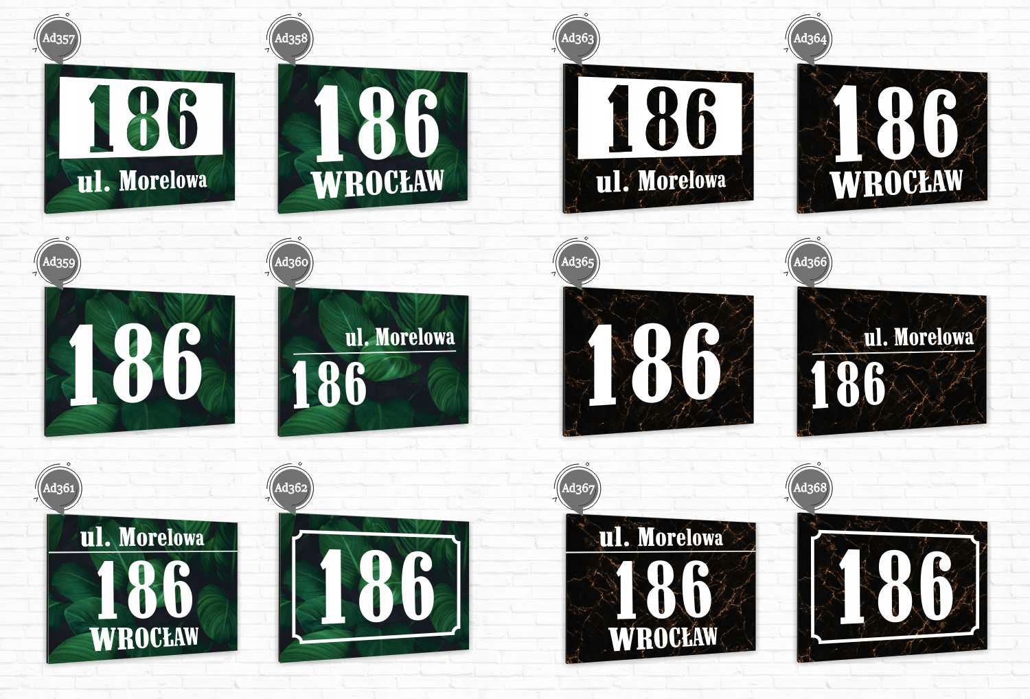 DUŻA Tabliczka ADRESOWA ALUMINIOWA 30x20 numer dom