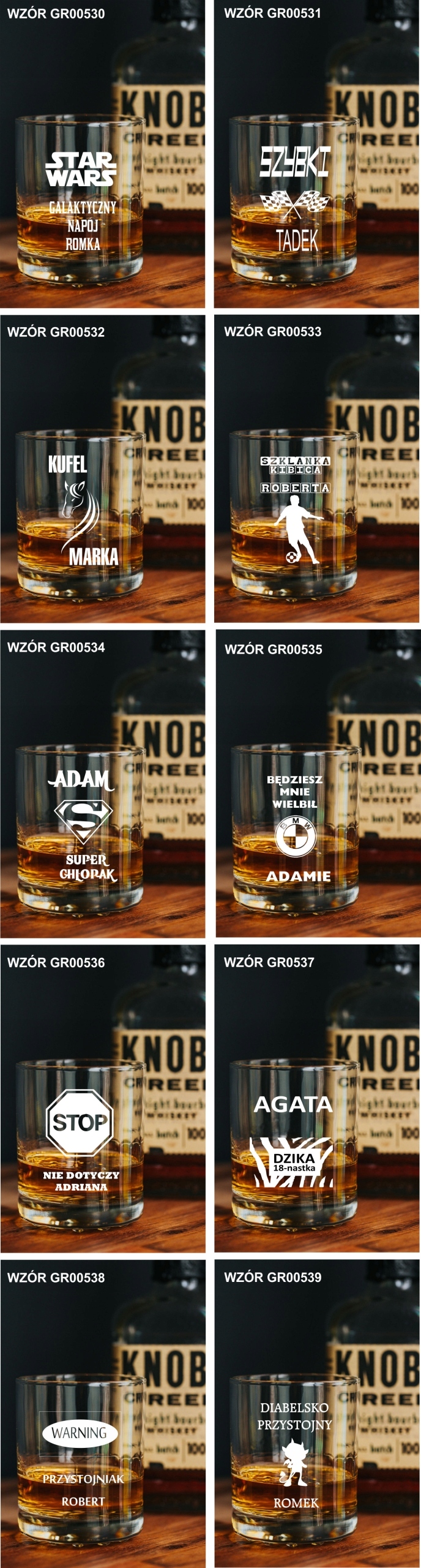 Szklanka do WHISKY z grawerem prezent na święta