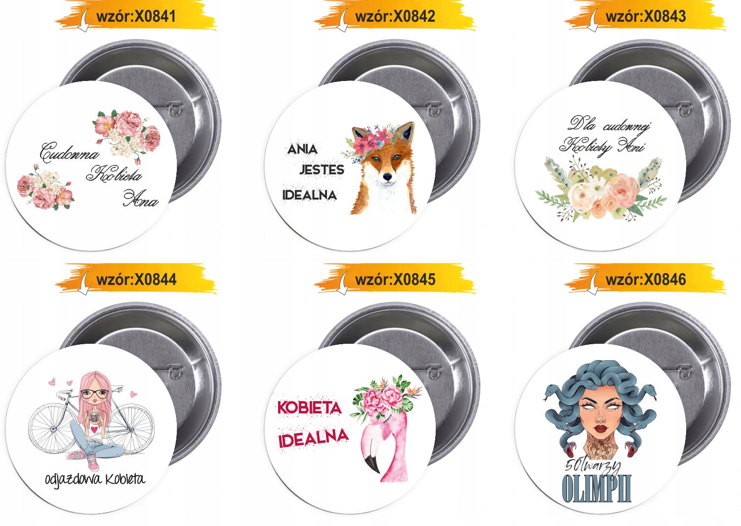 Przypinki buttony dziewczyna jak malina tanio