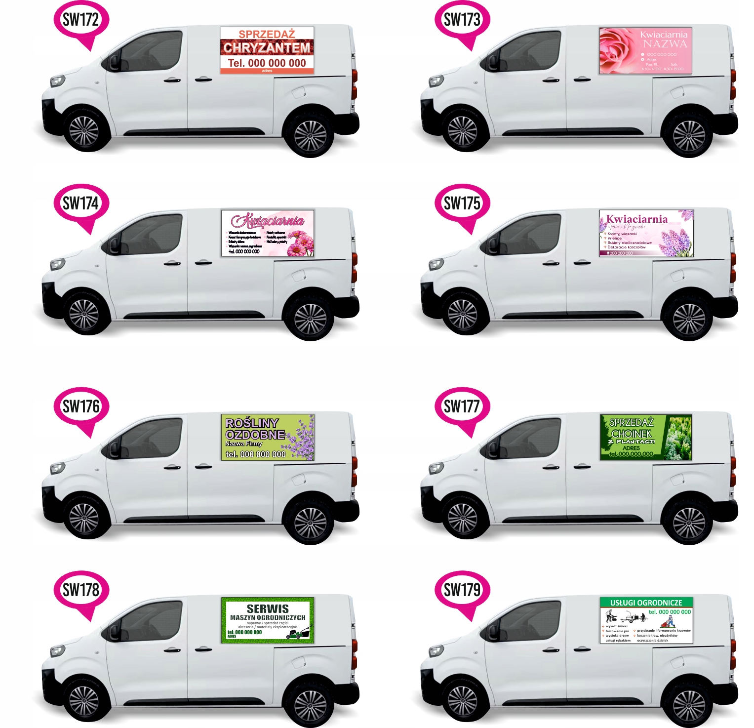 Naklejka Folia na samochód auto reklamowa różne wzory AUTOLAWETA