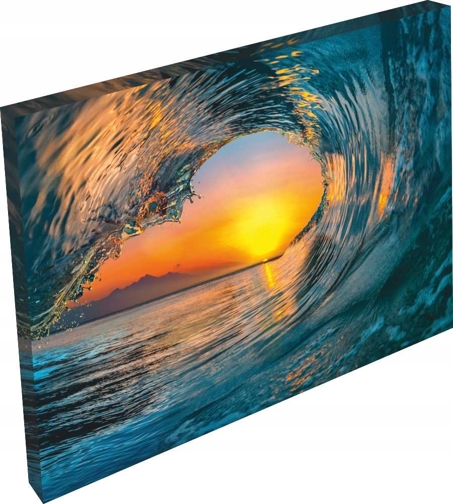 OBRAZ na płótnie widok fale wodne słońce 120cm