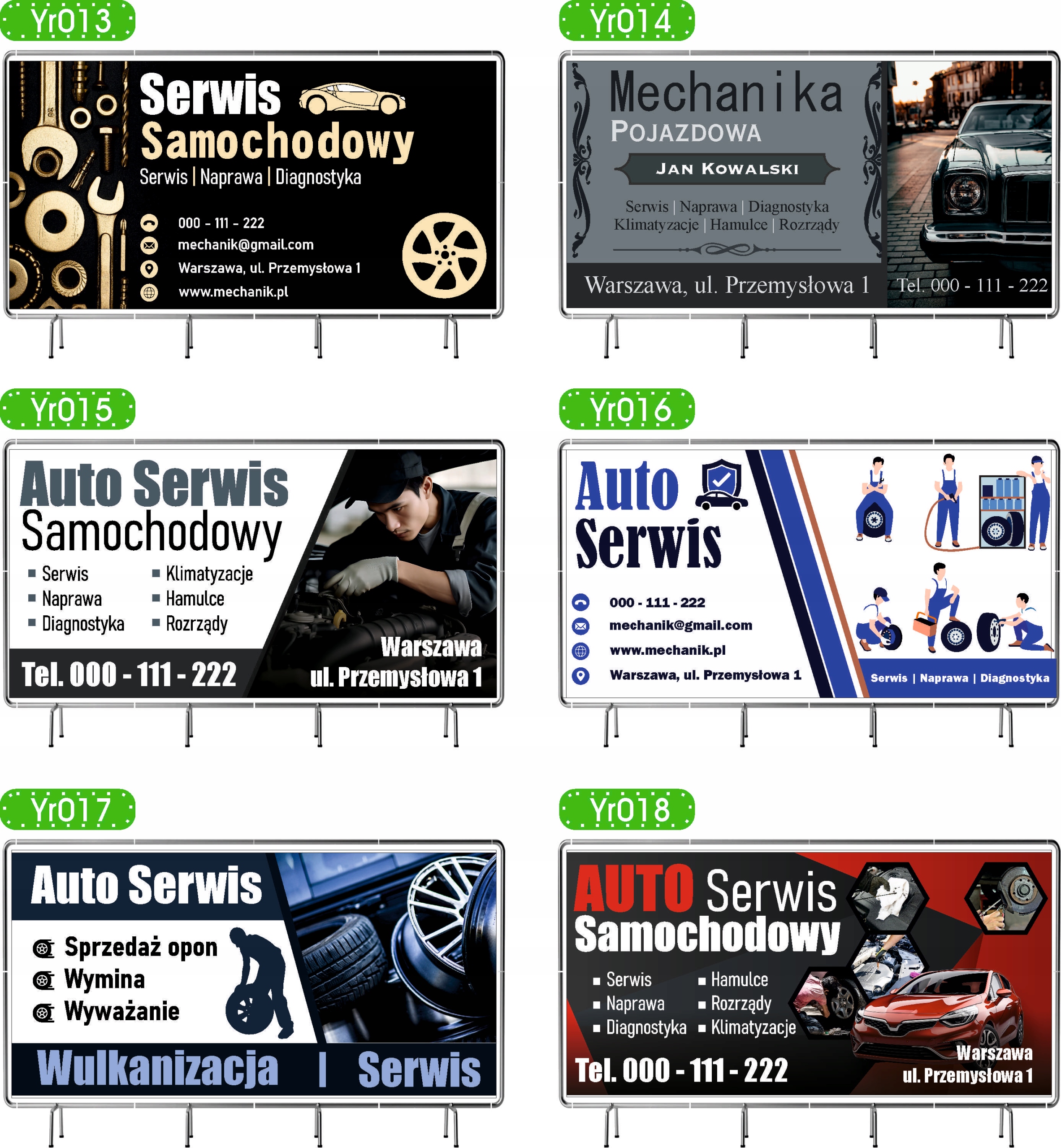BANER REKLAMOWY 200x100cm gotowy projekt w cenie AUTO SERWIS samochodowy