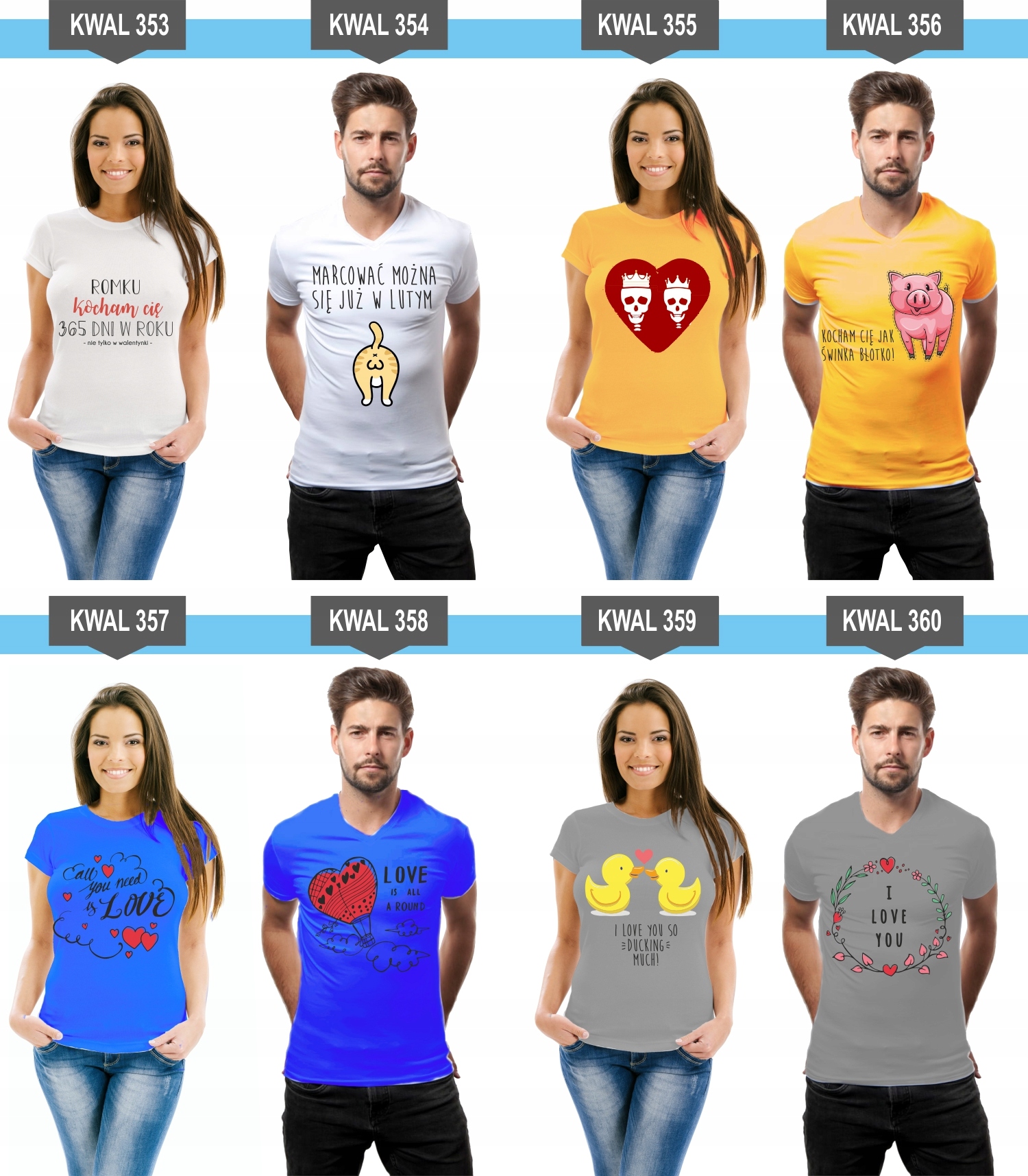 Koszulki z nadrukiem dla Par Prezent Mąż Żona