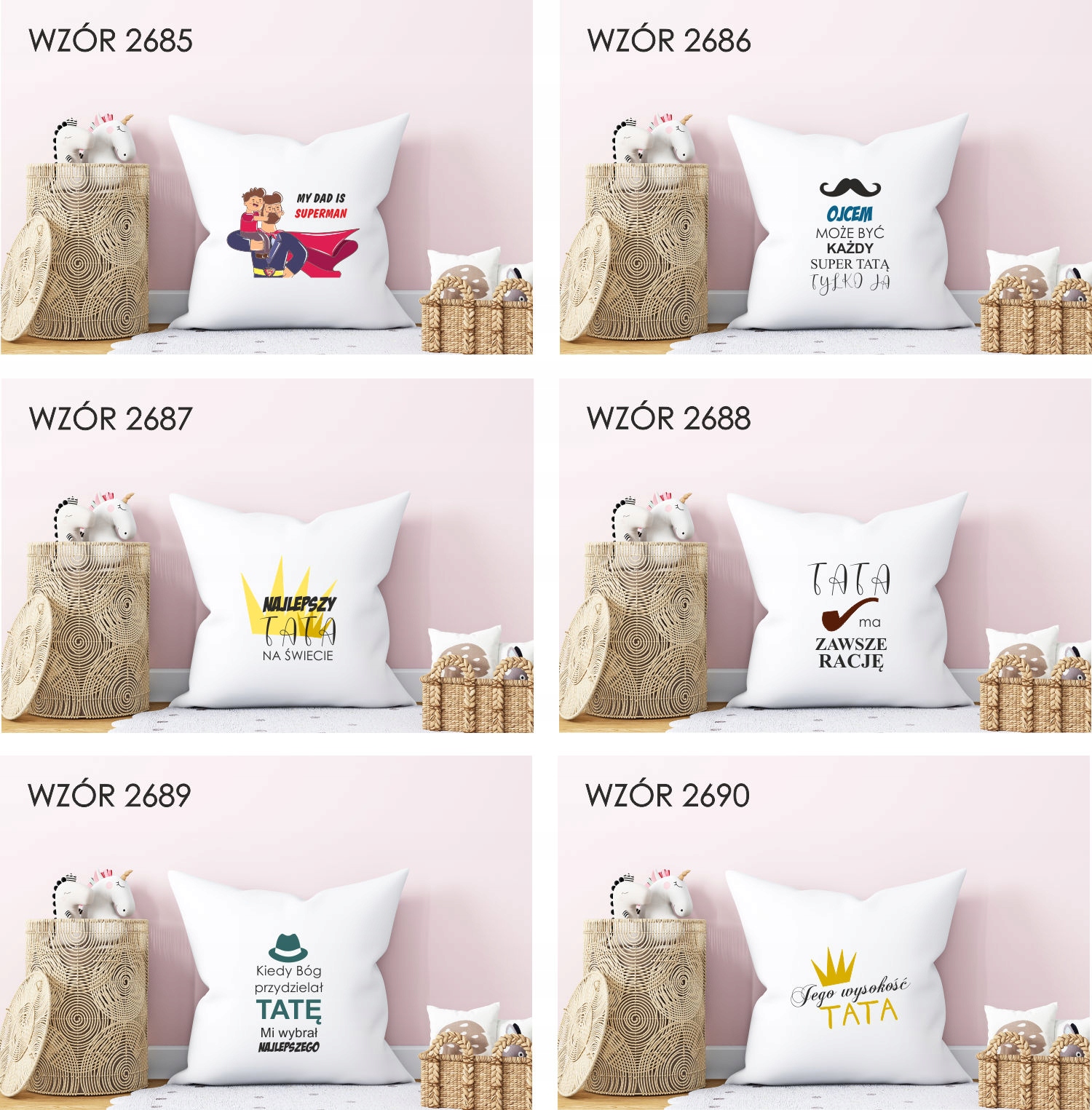 Poduszka nadrukiem PREZENT TATO KOCHAM CIĘ