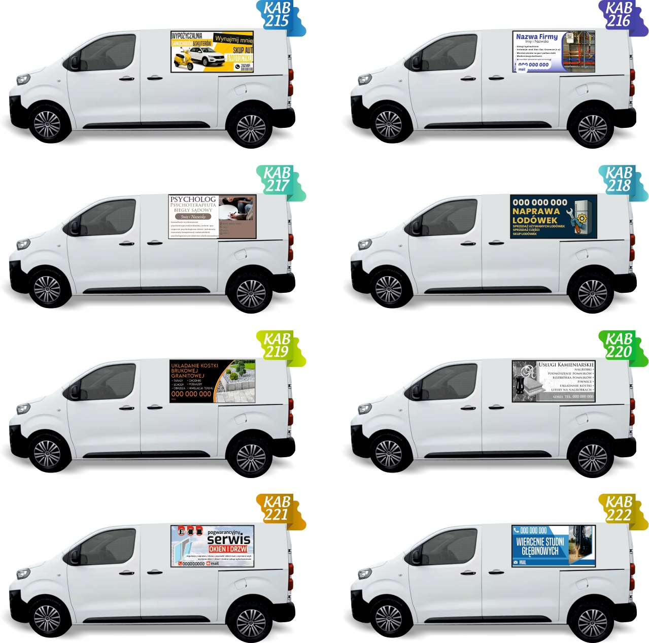 Reklama Naklejka na samochód 0,5 m2 SPRZEDAŻ BORÓWEK IDEALNA REKLAMA