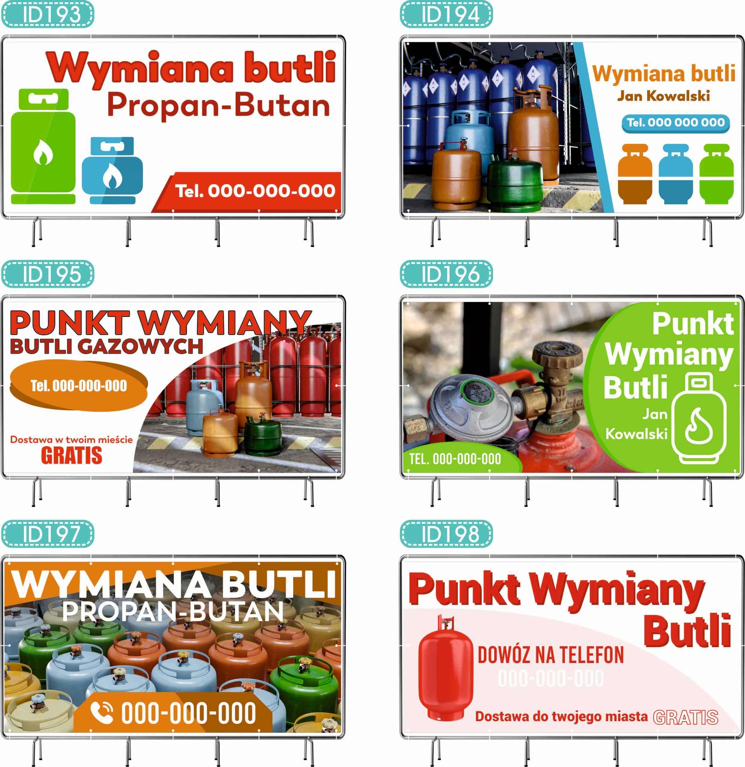 BANER REKLAMOWY 300x150 cm różne wzory projekt w cenie PUNKT WYMIANY BUTLI