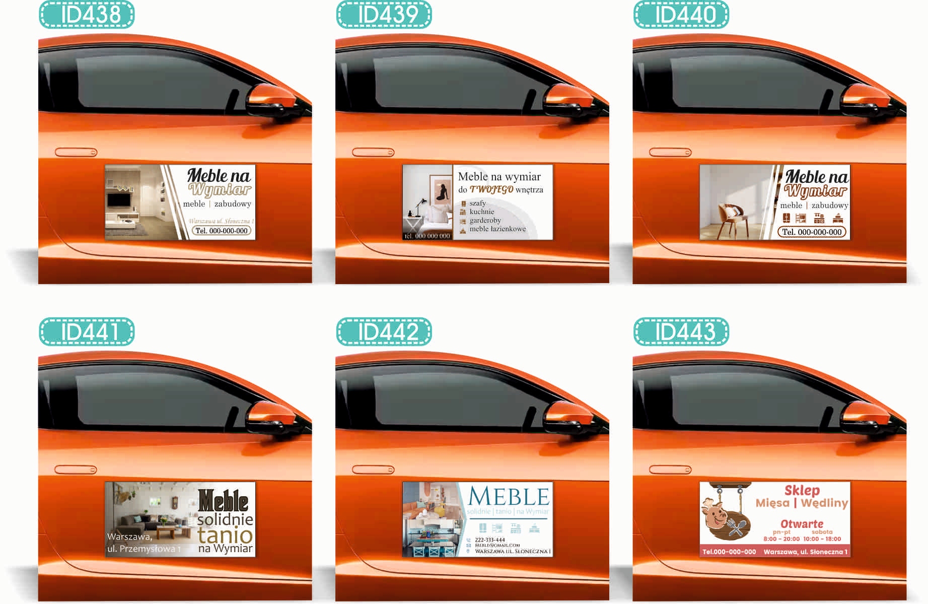 Magnes na samochód auto reklama magnetyczna 60x30 cm klinika weterynaryjna