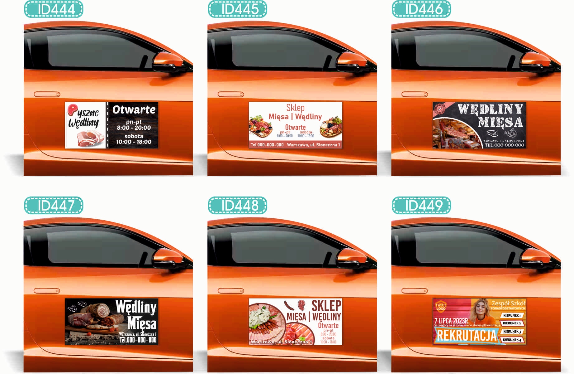 Magnes na samochód auto reklama magnetyczna 60x30 cm klinika weterynaryjna