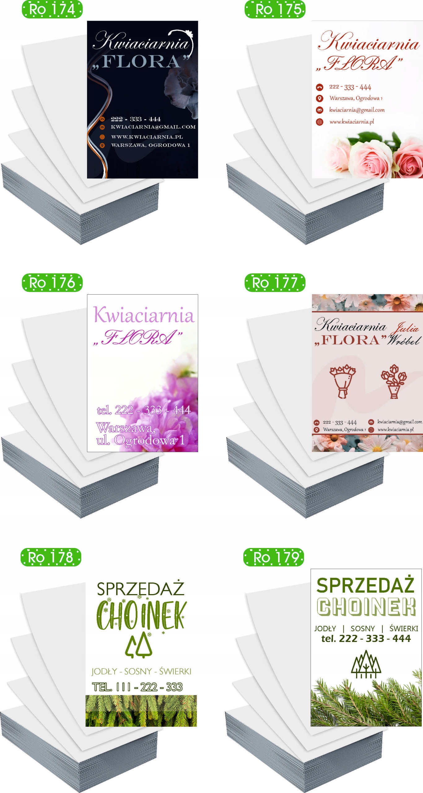 Ulotki A5 5000szt reklamowe firmowe różne wzory KOMPOZYCJE NAGROBNE