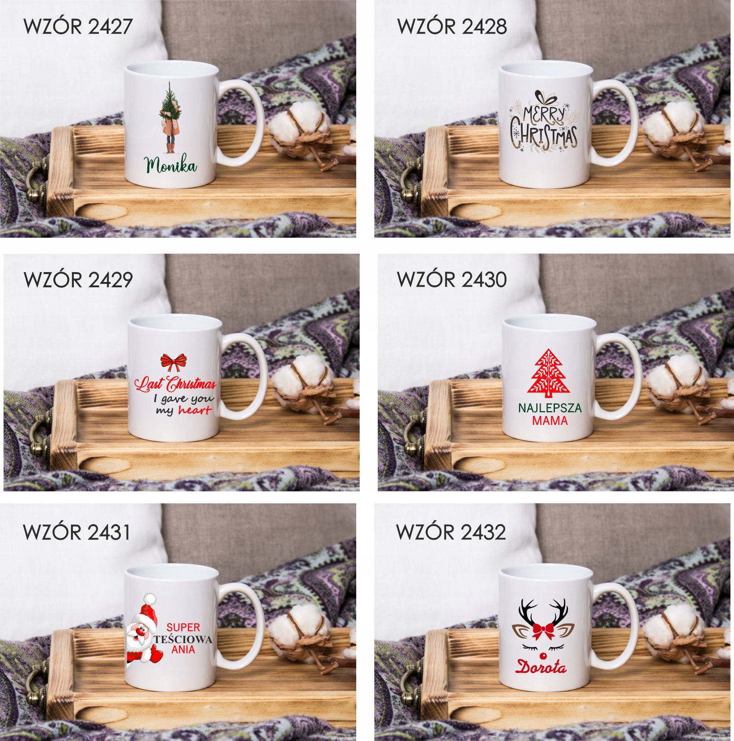 Kubek z nadrukiem PREZENT ŚWIĄTECZNY ŚWIĘTA ROK