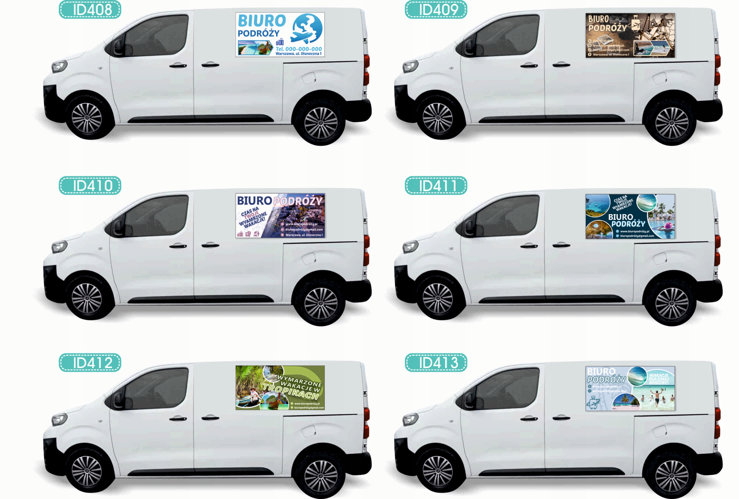 Reklama Naklejka na samochód dużo różnych wzorów MEBLE NA WYMIAR