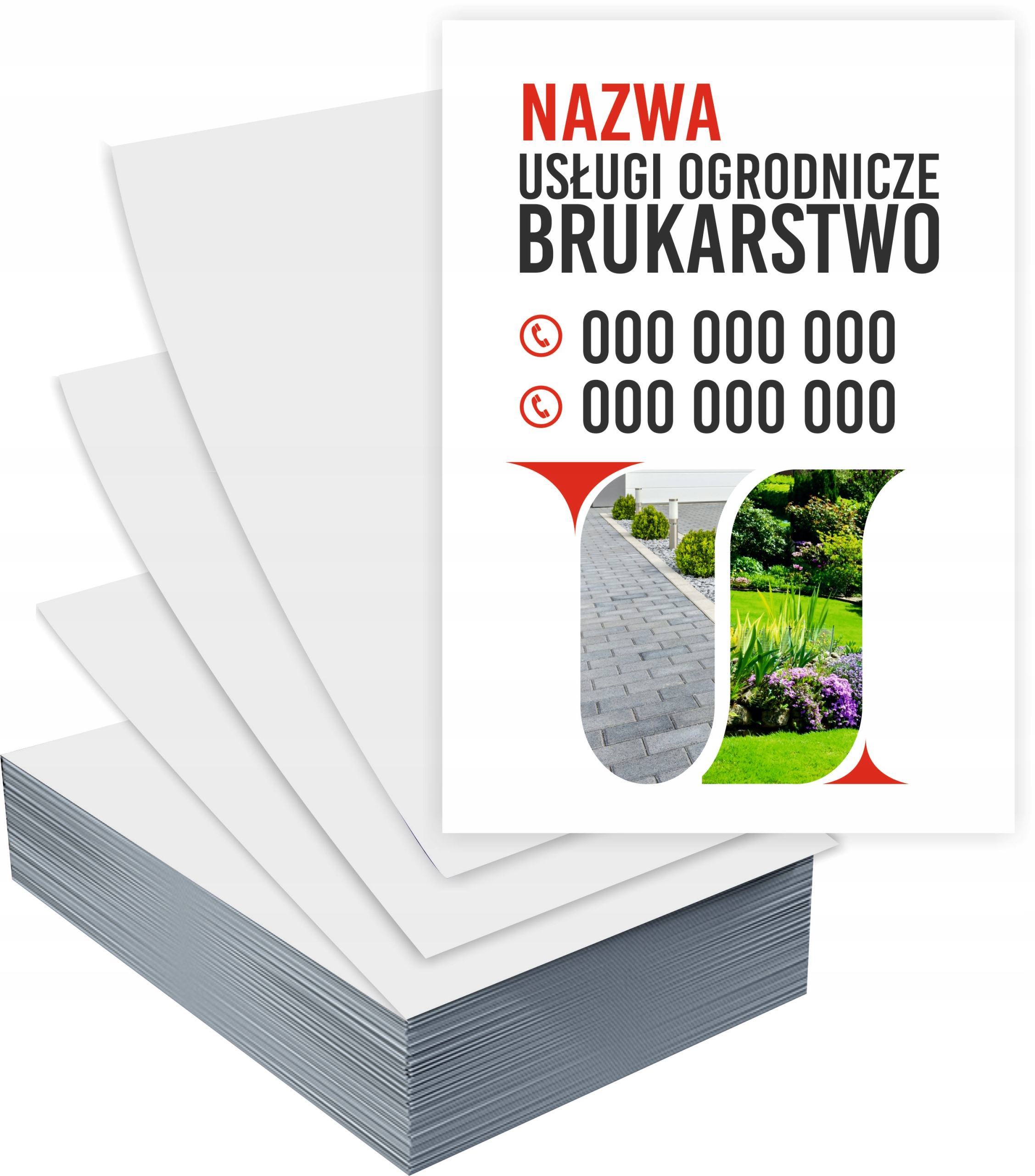 Ulotki A6 100 szt firmowe reklamowe BRUKARSTWO + PROJEKT GRATIS