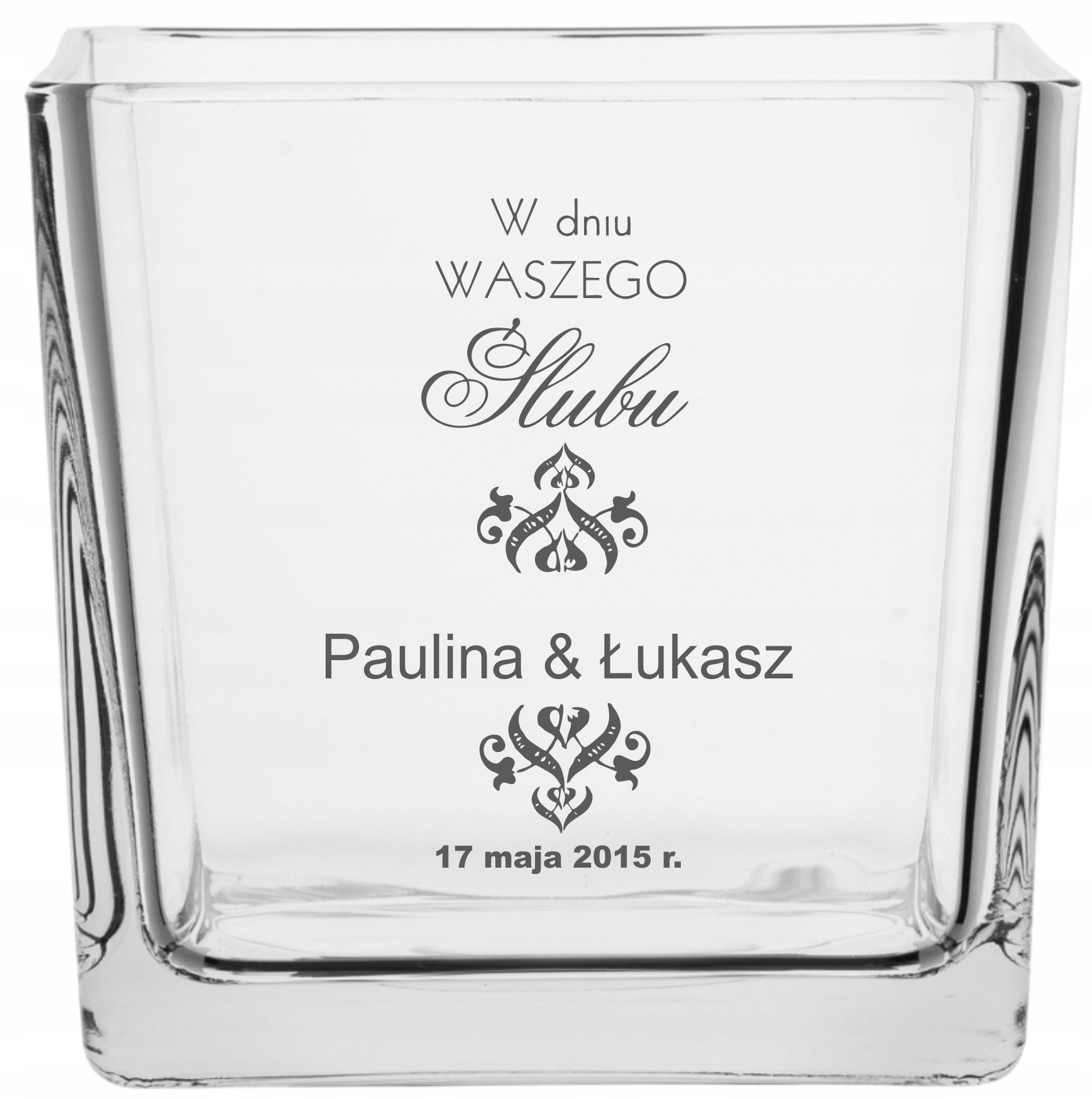 Wazon grawer PREZENT ślubny na ślub rocznicę