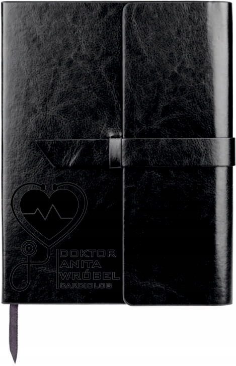 Notatnik A5 notes planer skórzany PERSONALIZOWANY GRAWER dla lekarza + imię