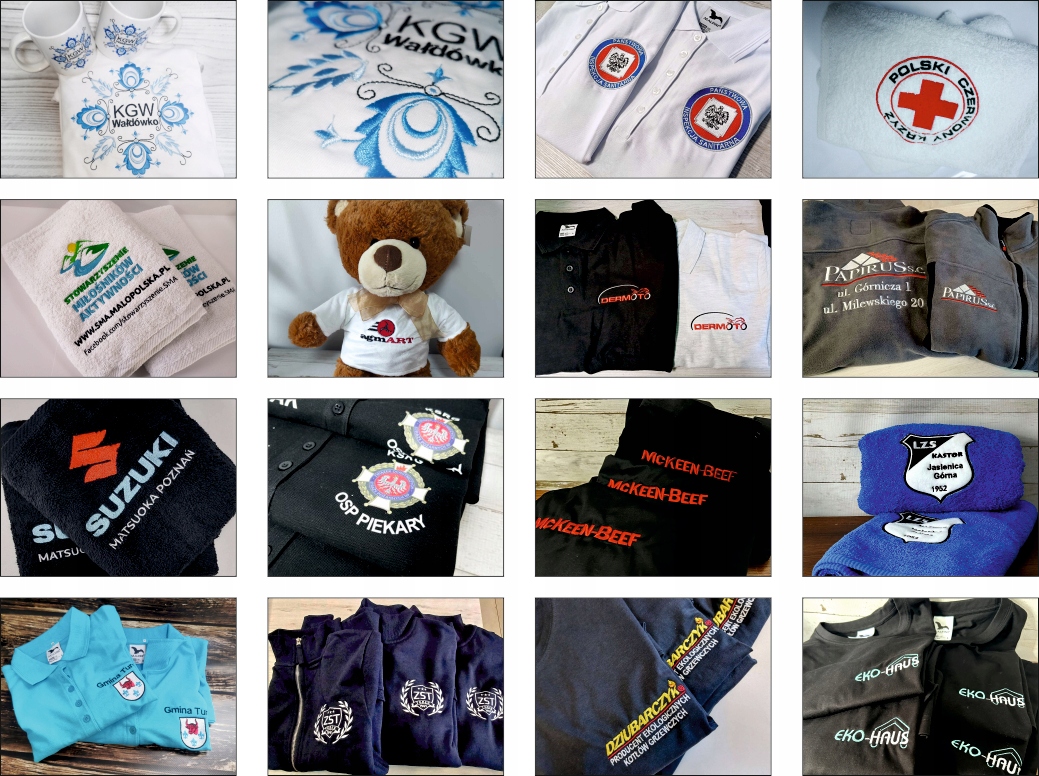 męska KOSZULKA SLIM FIT własny HAFT TWOJE LOGO NAPIS firmowa reklamowa 5szt