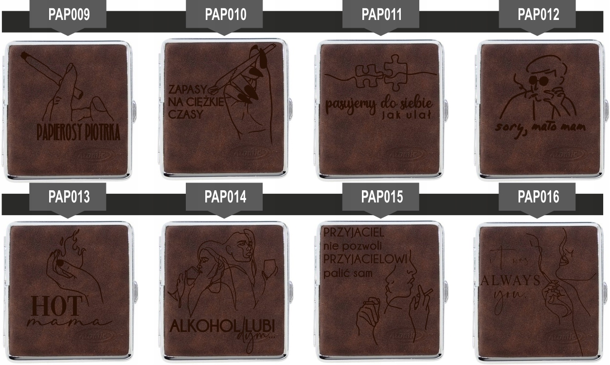 Papierośnica zamszowa GRAWEROWANA PREZENT dla niej