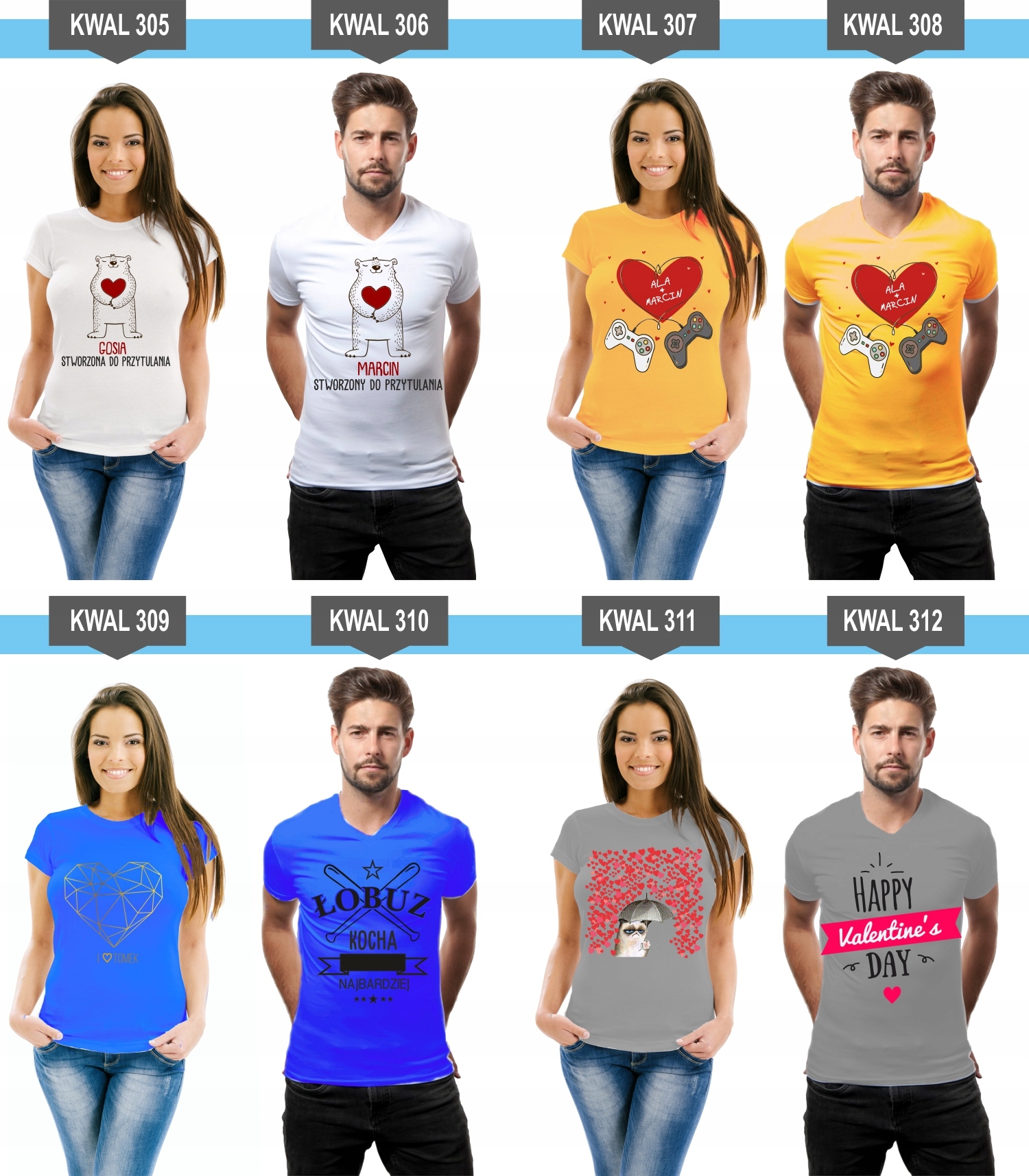 Koszulki z nadrukiem dla Par Prezent Mąż Żona