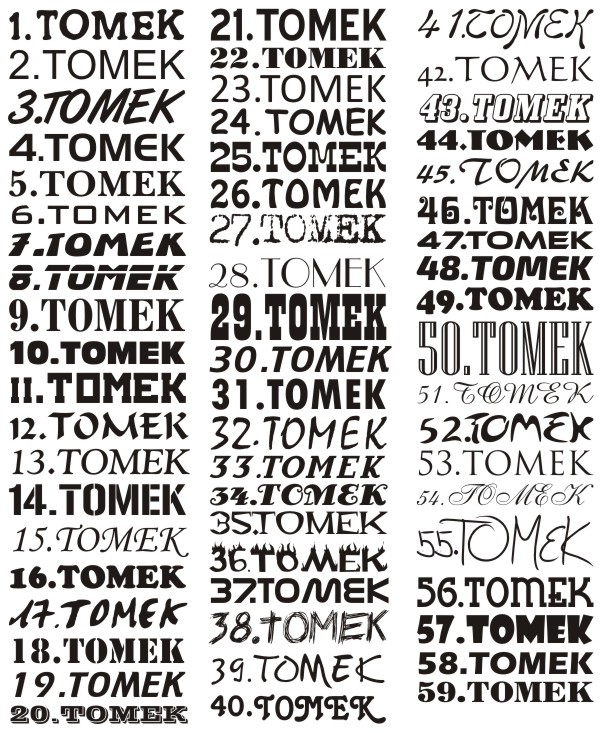 TABLICE IMIENNE REJESTRACYJNE na samochód wózek