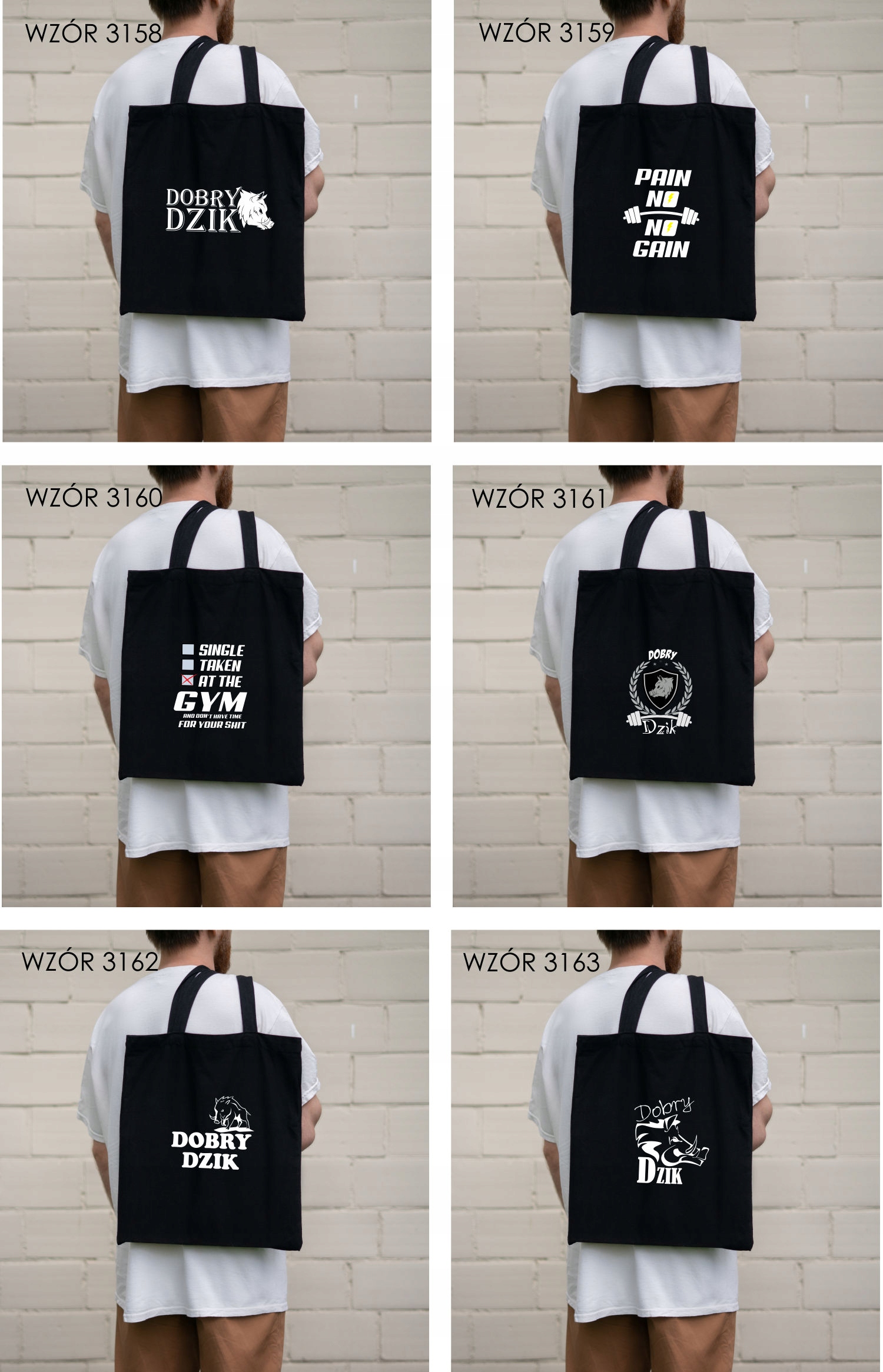 Eko Torba z nadrukiem napis DOBRY DZIK