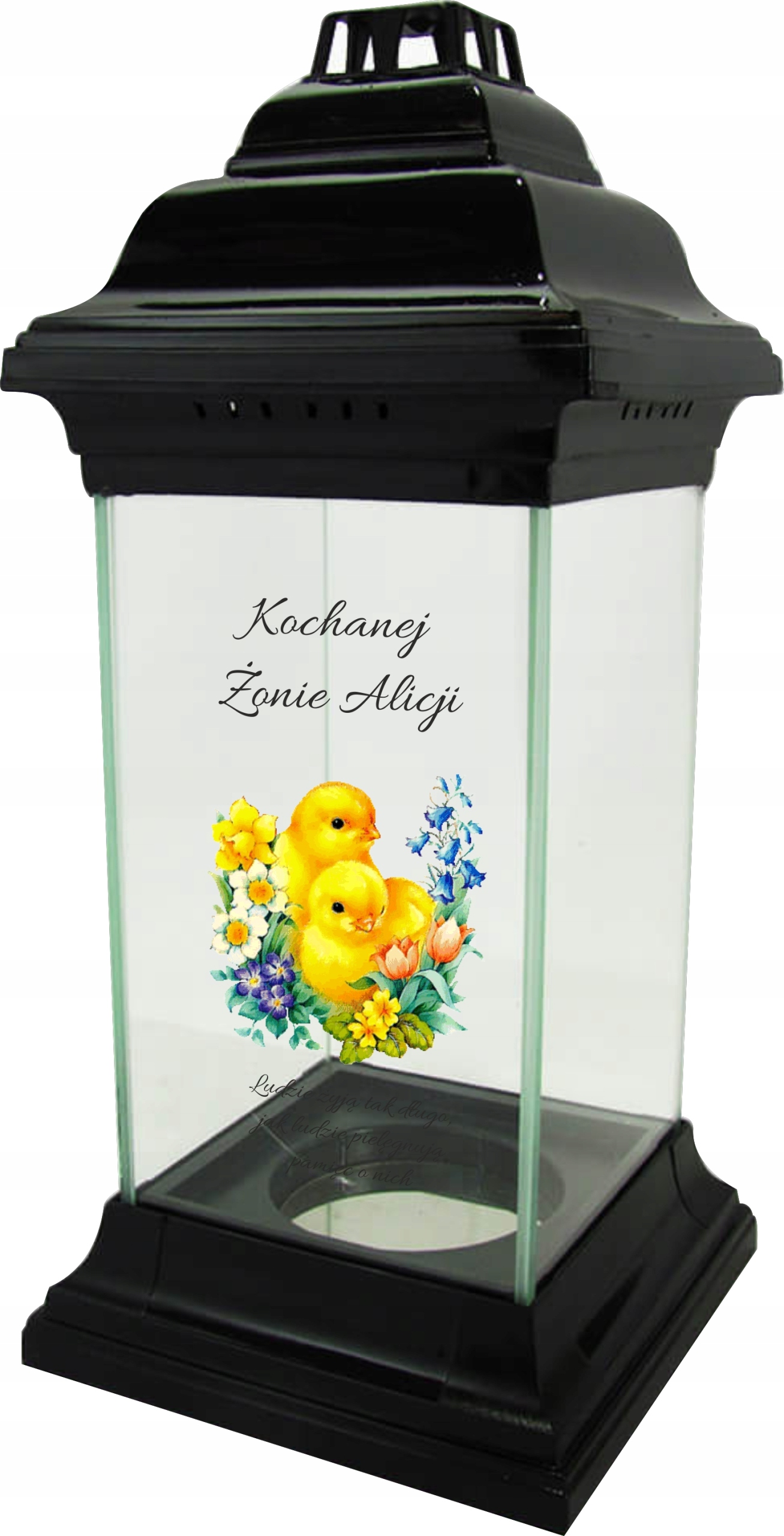 ZNICZ LAMPION WIELKANOCNY z nadrukiem dla ŻONY