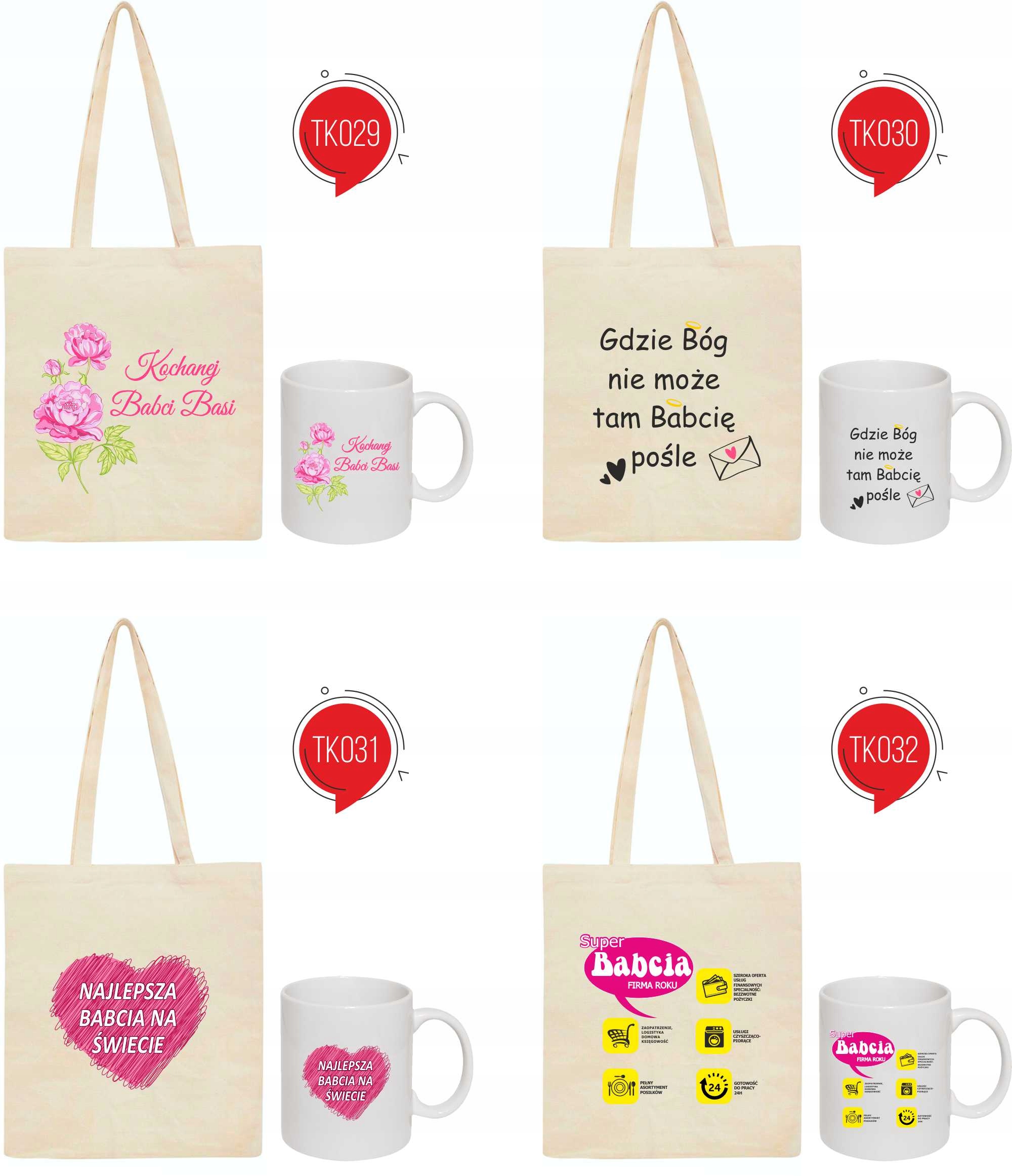 ZESTAW EKO TORBA + KUBEK NAJLEPSZA CIOCIA prezent
