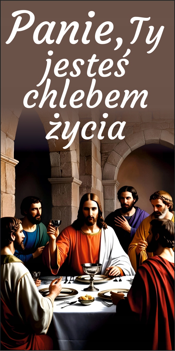Baner religijny 200x100 cm Dekoracja boże ciało ty jesteś chlebem życia