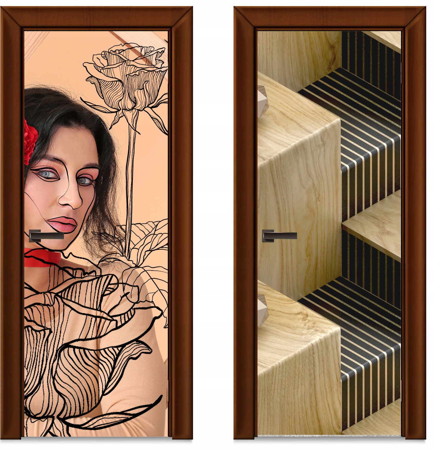 Naklejka samoprzylepna Okleina na Drzwi Szafę 3D