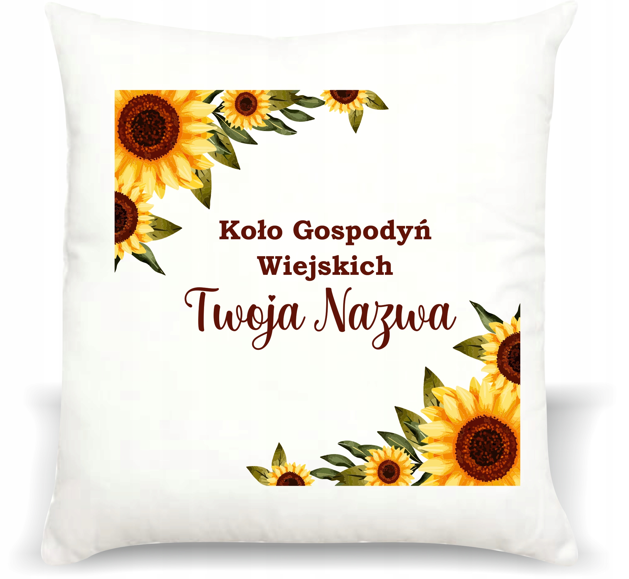 foto PODUSZKA KGW koło gospodyń wiejskich z nadrukiem twoją nazwą