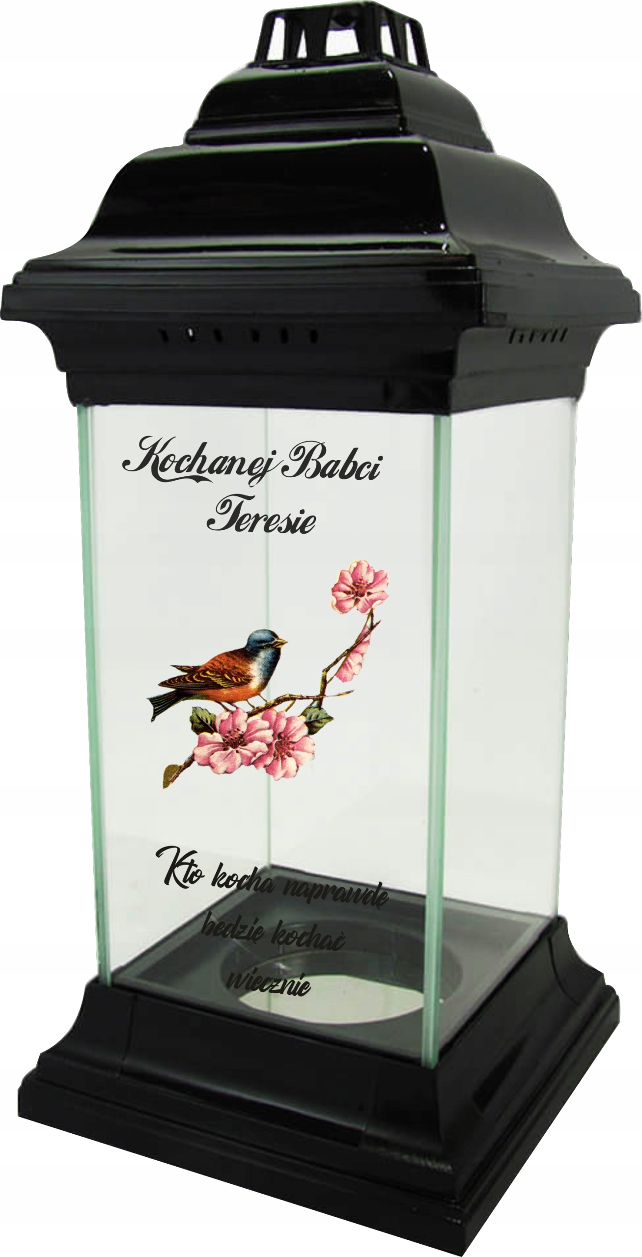 LAMPION ZNICZ KAPLICZKA z nadrukiem UV dla BABCI