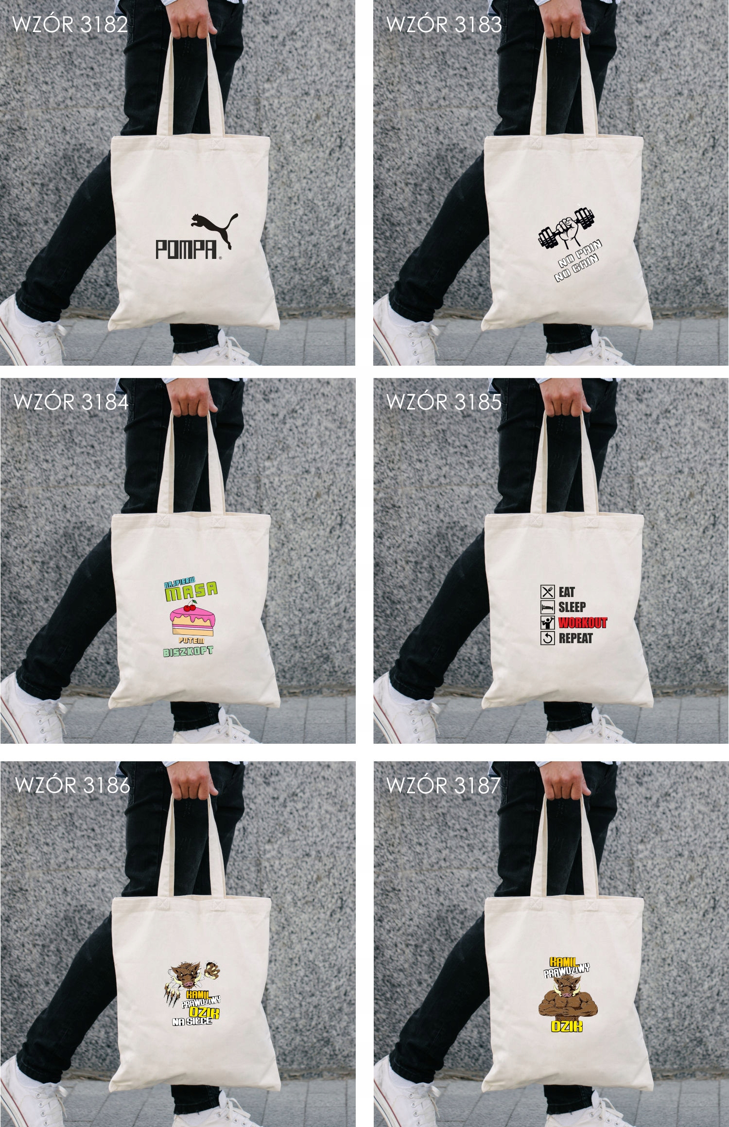 Eko Torba z nadrukiem PREZENT DOBRY DZIK