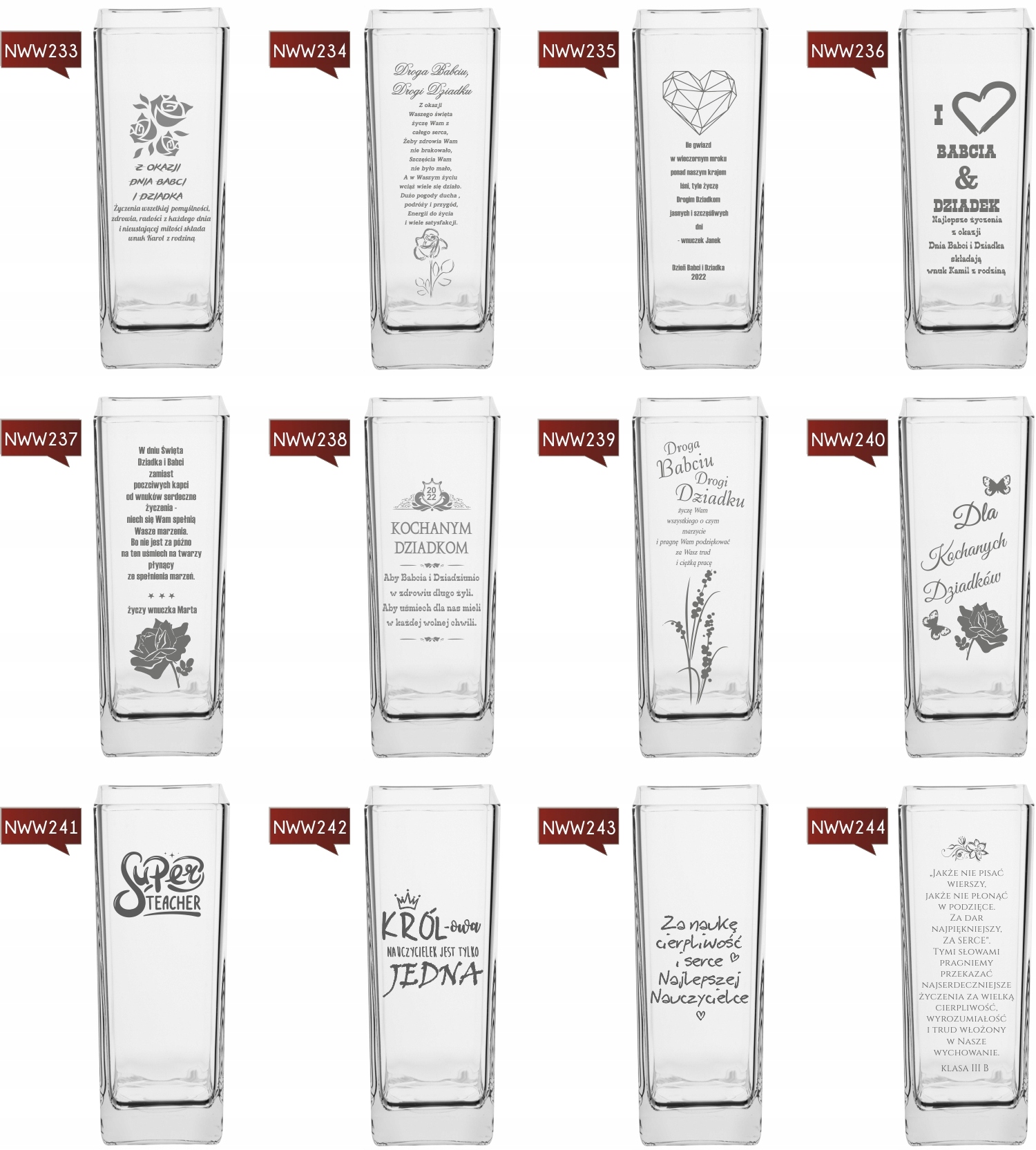 Wazon z grawer PREZENT dla dziewczyny żony