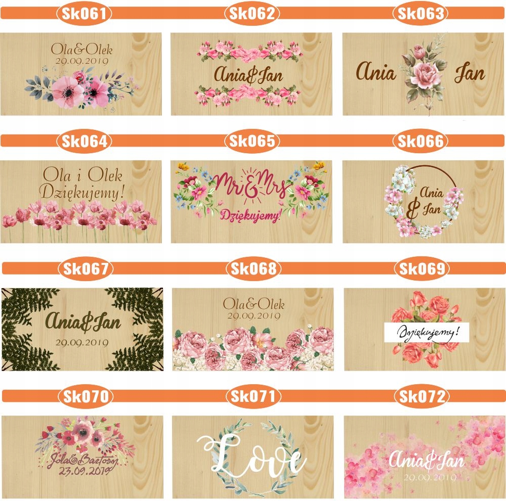 Pudełko na koperty drewniana skrzynka z nadrukiem