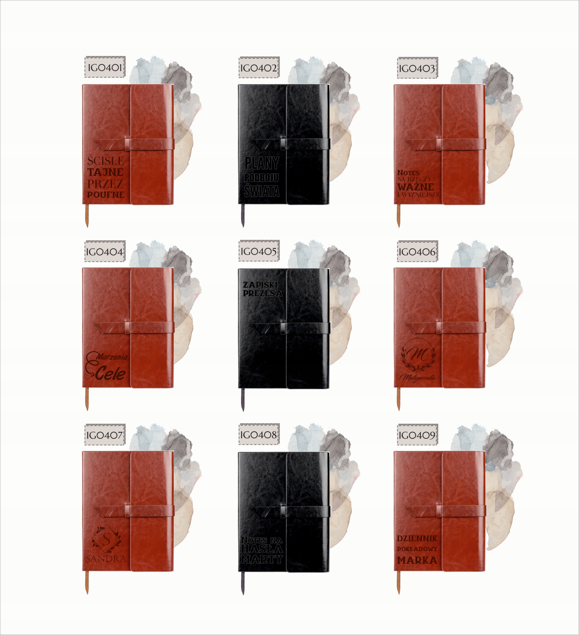 Notatnik A5 notes planer skórzany PERSONALIZACJA GRAWER prezent dla dziadka