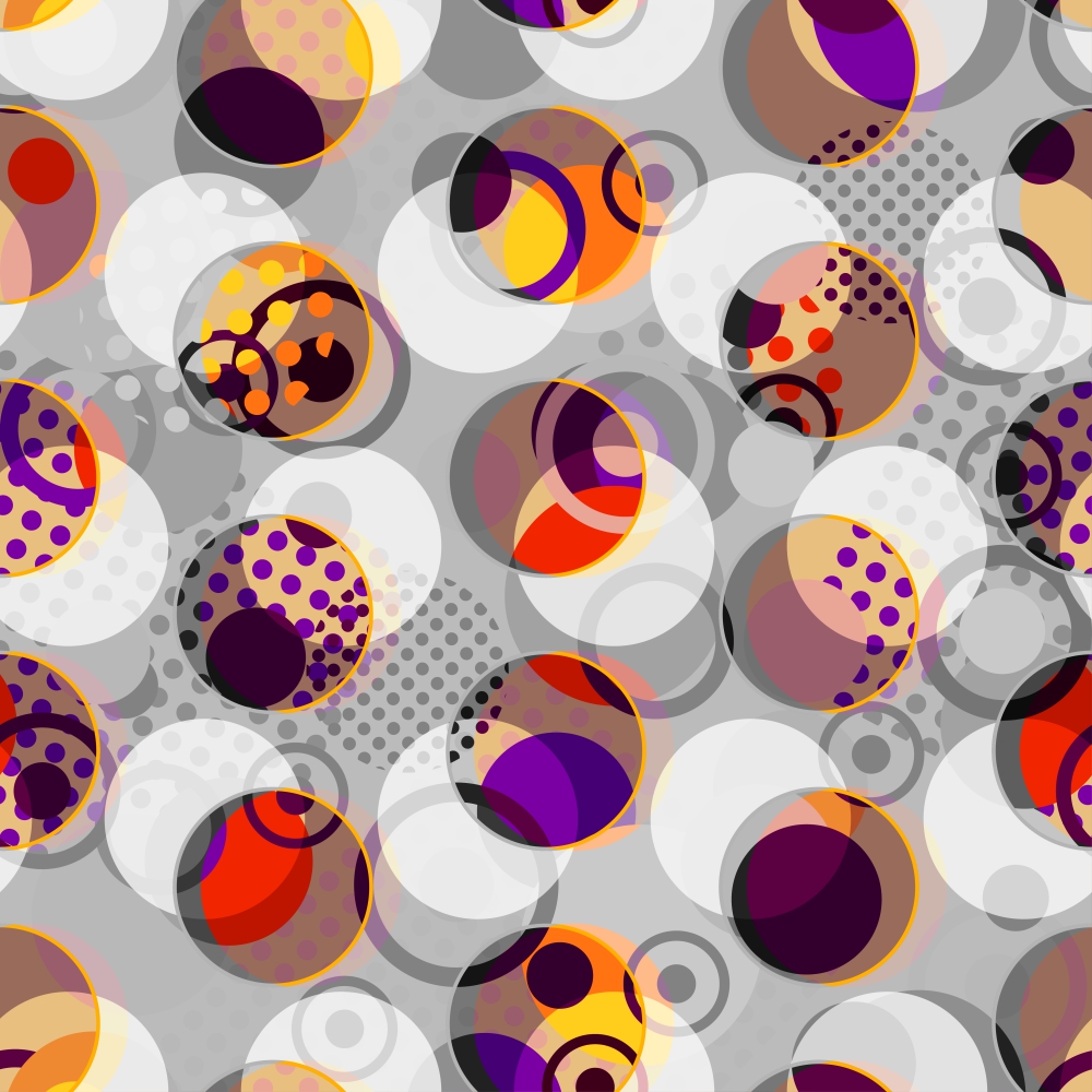 FOTOTAPETA ABSTRAKCJA SZAROŚĆ KOŁA KROPKI 395x280