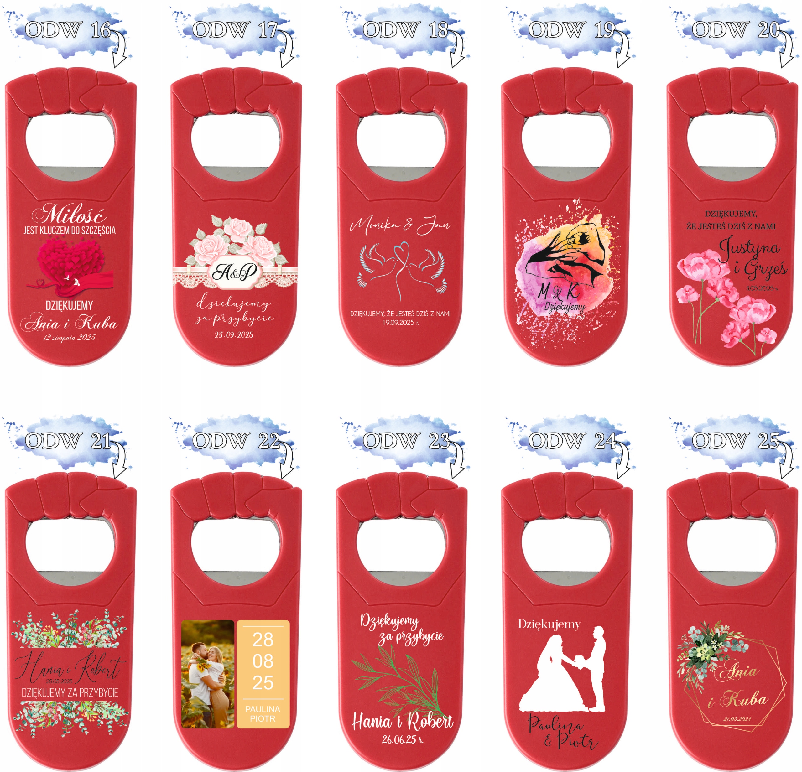 OTWIERACZ Z NADRUKIEM UV personalizowany chluśniem bo uśniem TWÓJ NAPIS