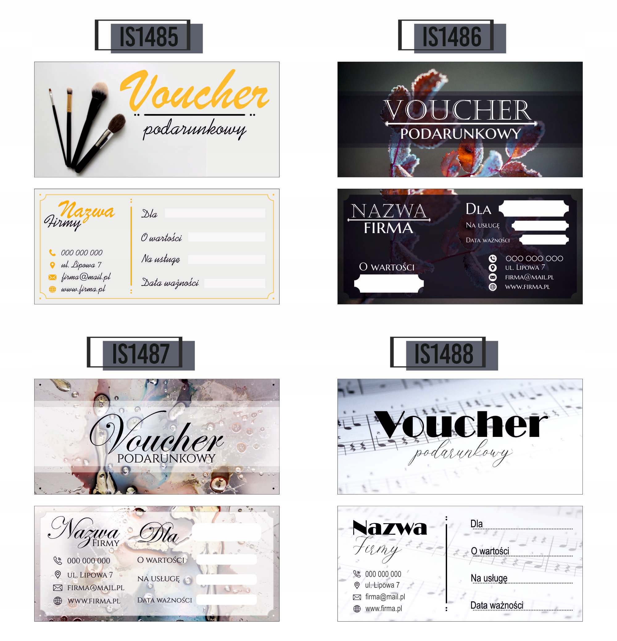 VOUCHERY PODARUNKOWE na zakupy lub usługi 60 szt. SPA PODARUNEK PREZENT