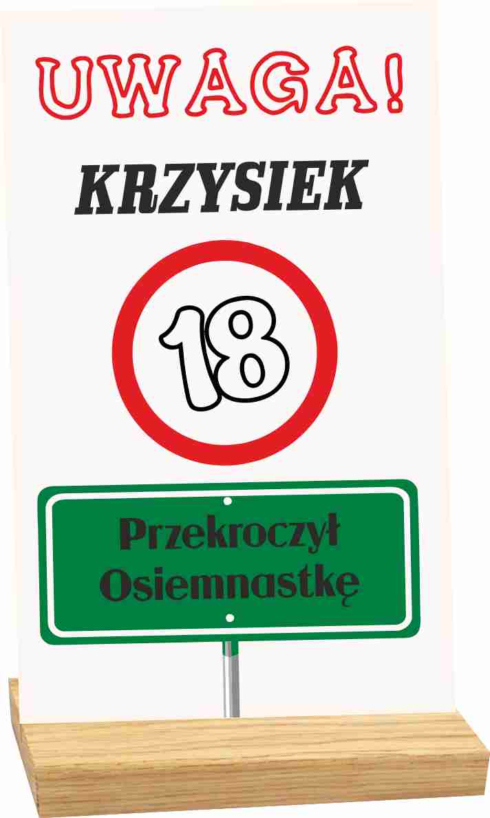 STATUETKA RAMKA na 18 urodziny dla syna chłopaka spersonalizowany prezent