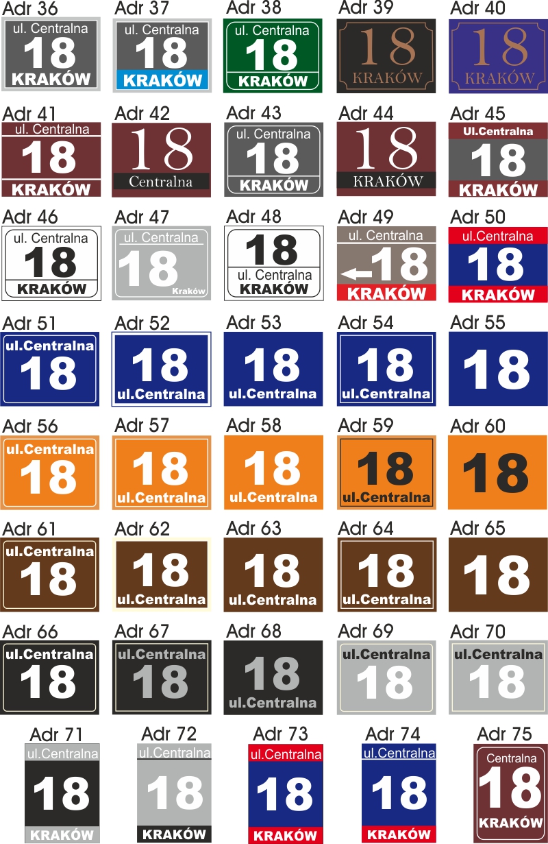 TABLICA Z NUMEREM DOMU TABLICZKA adresowa 40x30