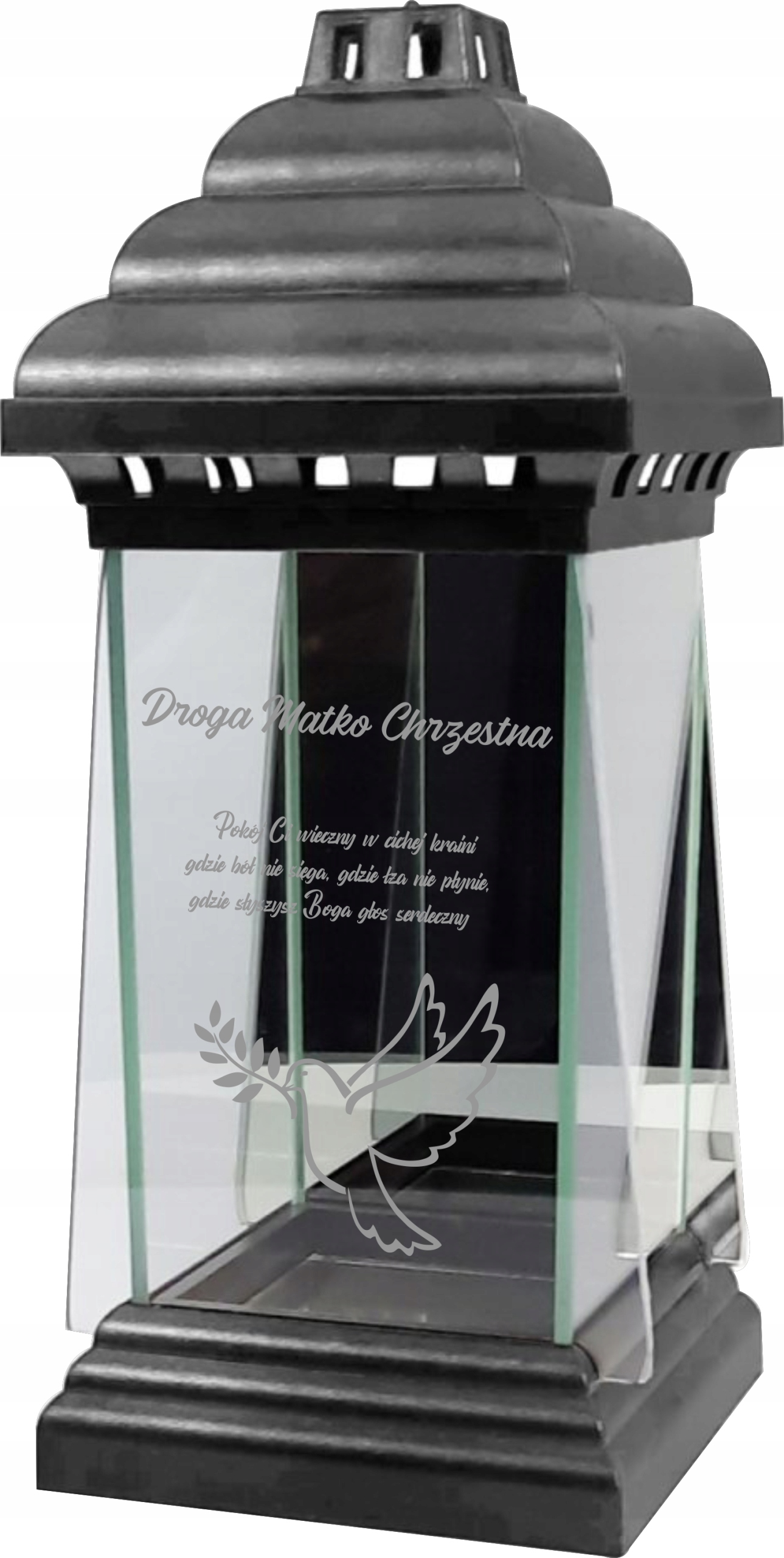 ZNICZ KAPLICZKA LAMPION z grawerem dla CHRZESTNEJ