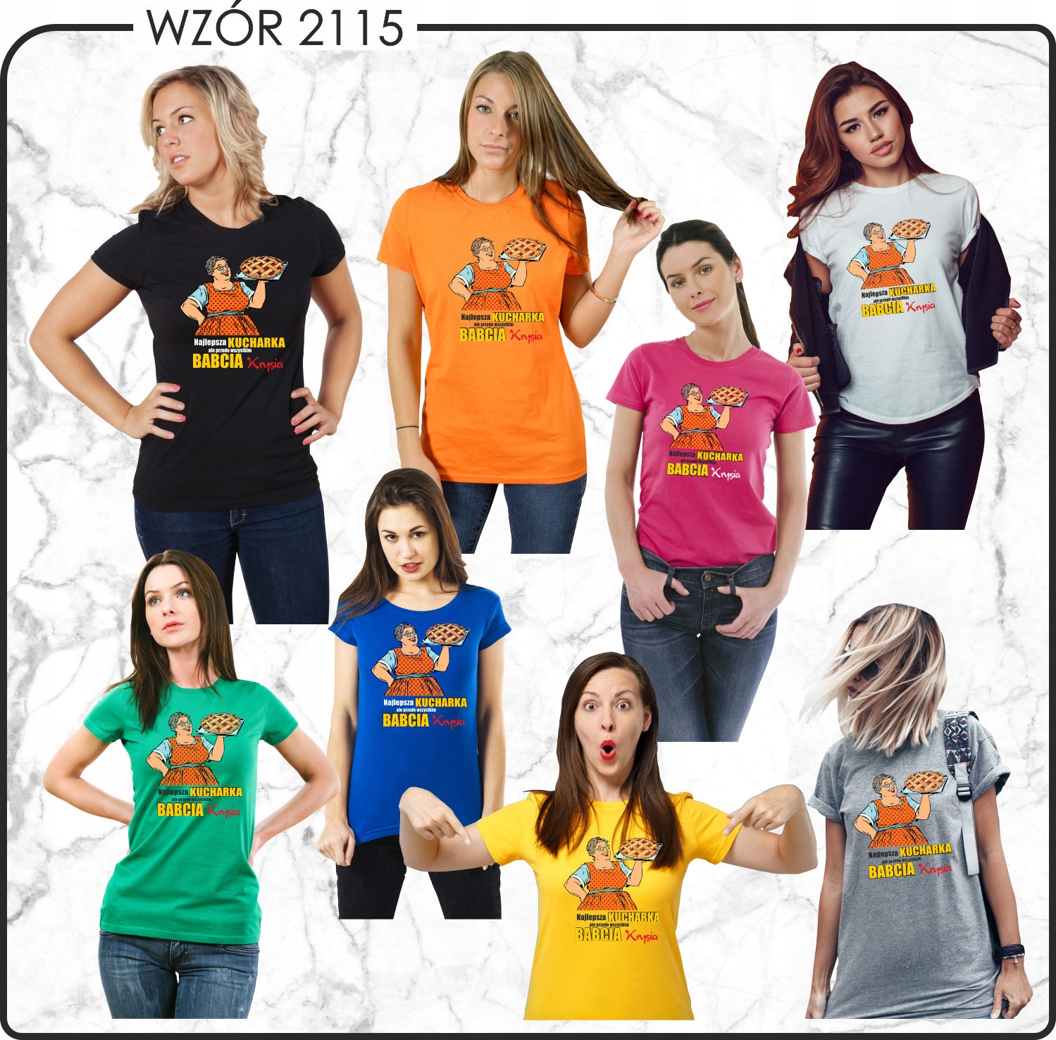 Koszulka z imieniem na PREZENT dla babci BABCIA