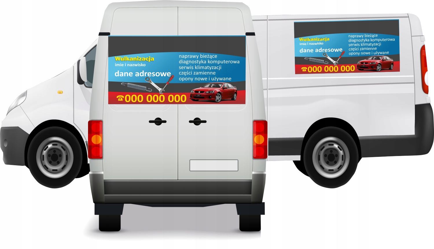 Reklama Naklejka na samochód DIAGNOSTYKA SERWIS