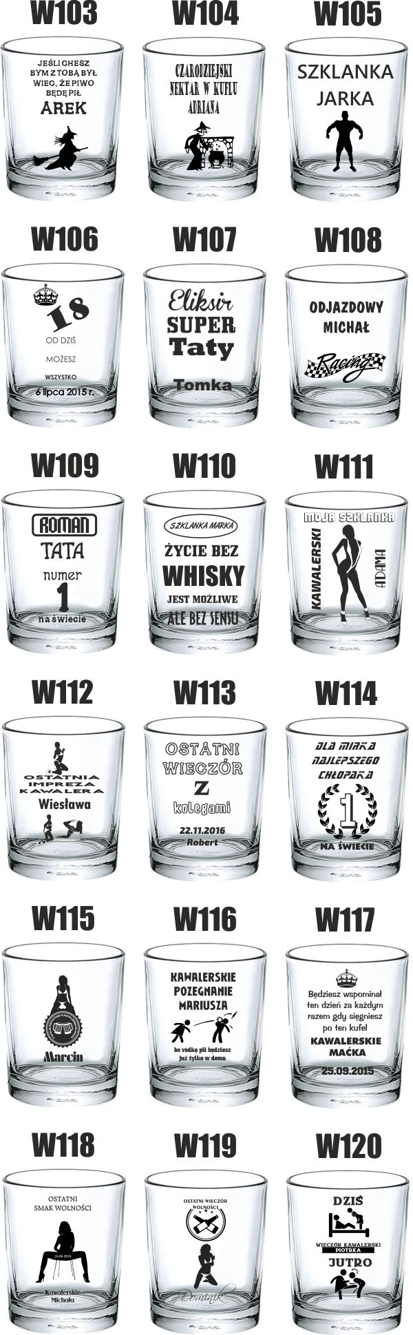 Szklanka WHISKY prezent na święta mikołajki grawer