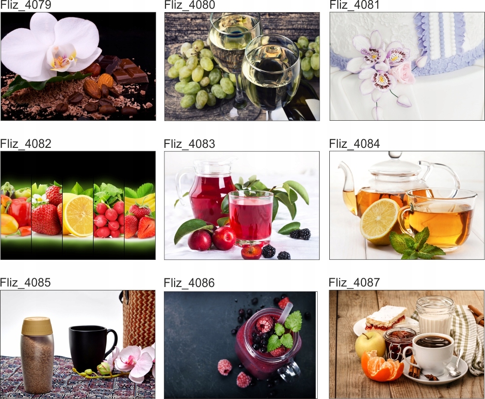 FOTOTAPETA kuchenna OWOCE WARZYWA KOLORY