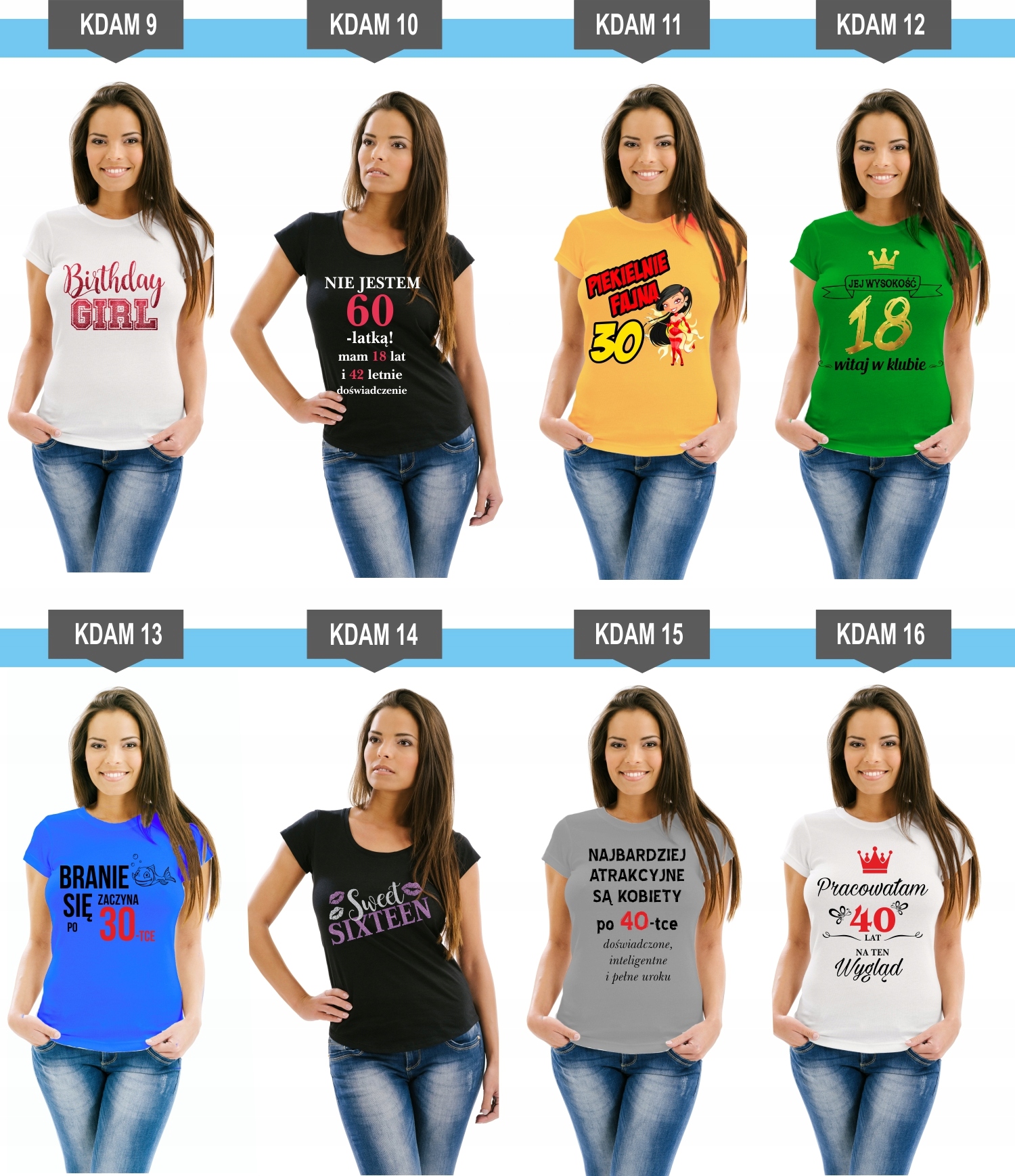 Koszulka PREZENT na urodziny 18 20 30 40 50 60 70