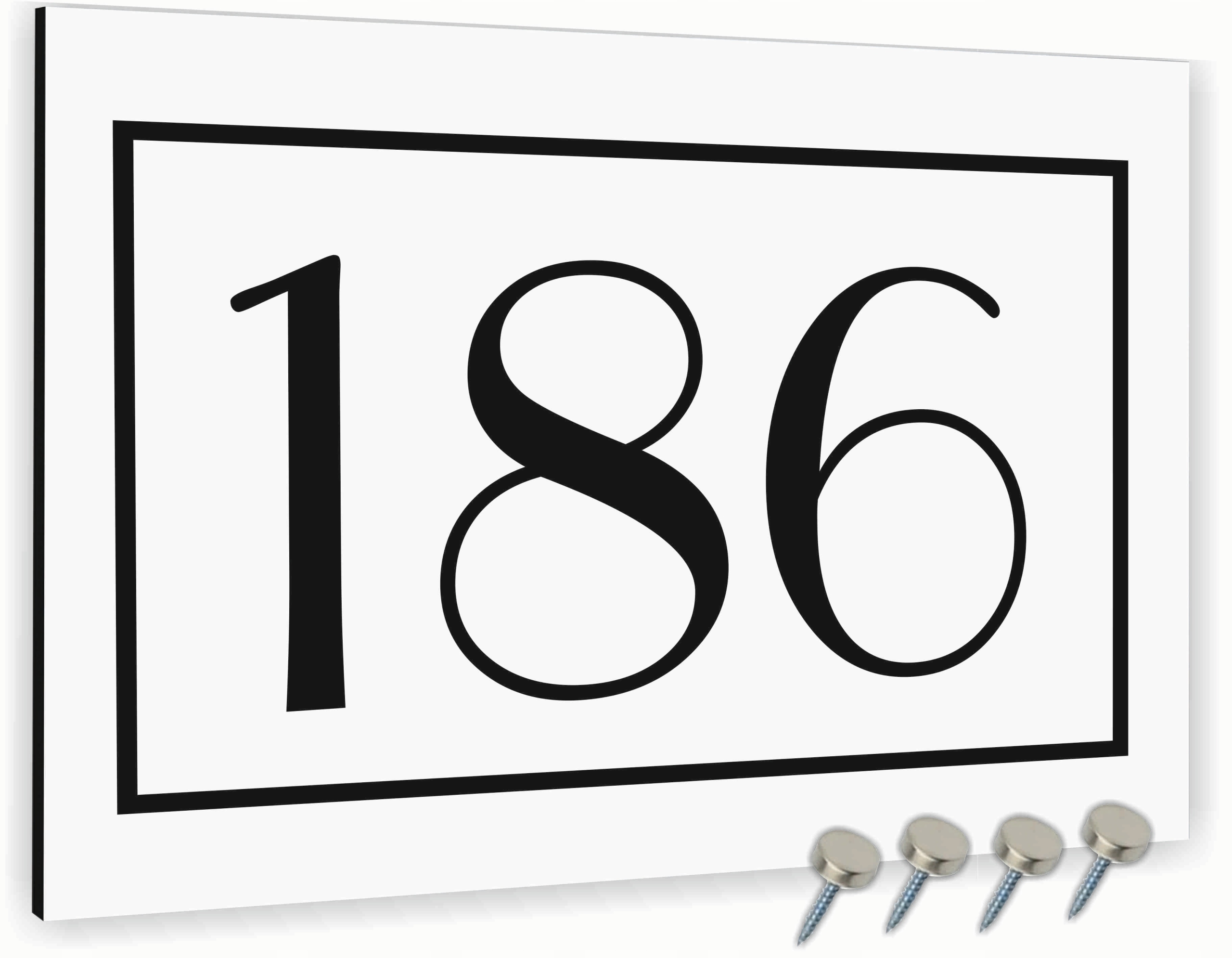 Tabliczka adresowa Dibond Tablica adres działki Biała 30x20 Różne wzory